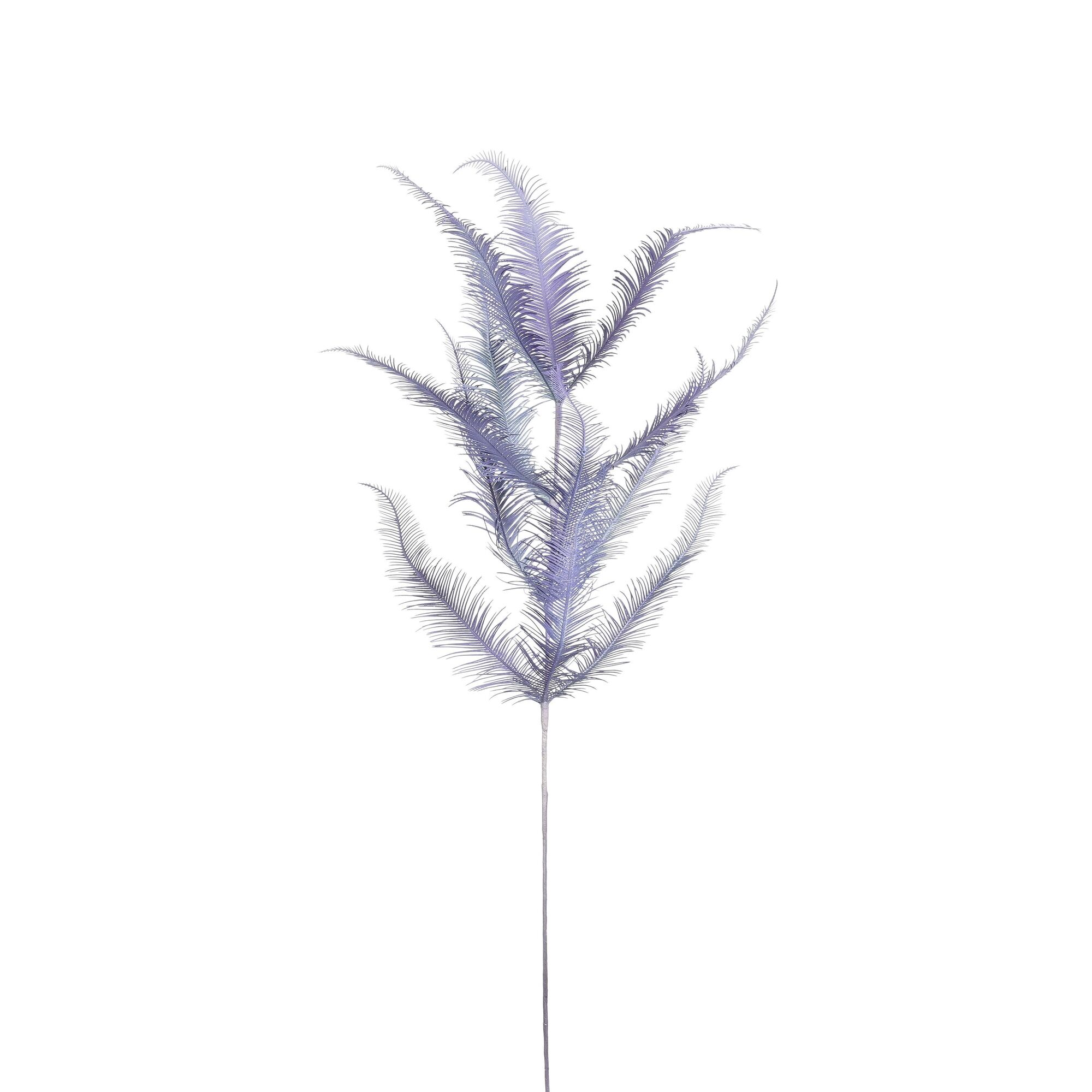 Palm blad d.blauw metalliek