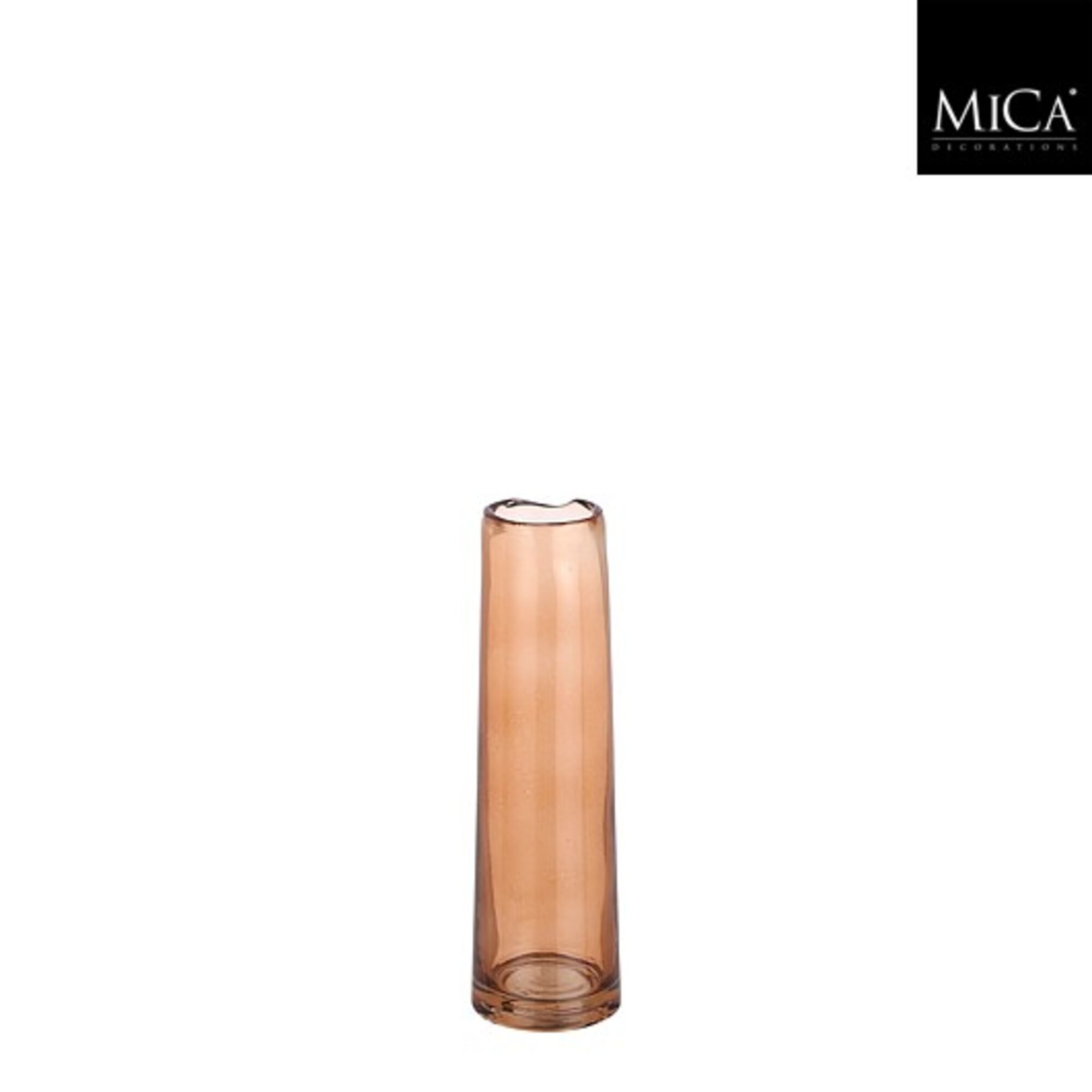 Xandra single flower vaas glas bruin