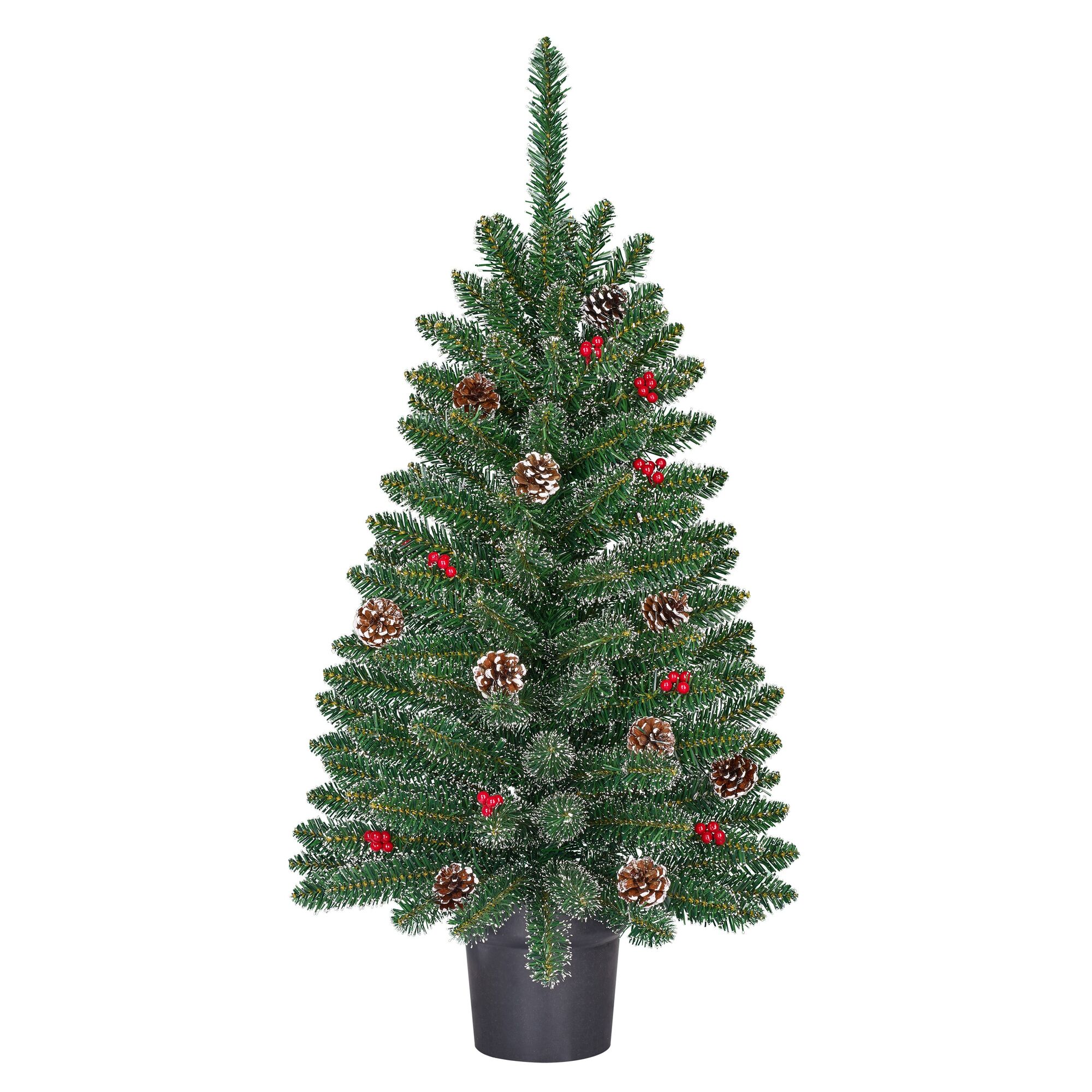 Creston kerstboom potted groen frosted TIPS 120