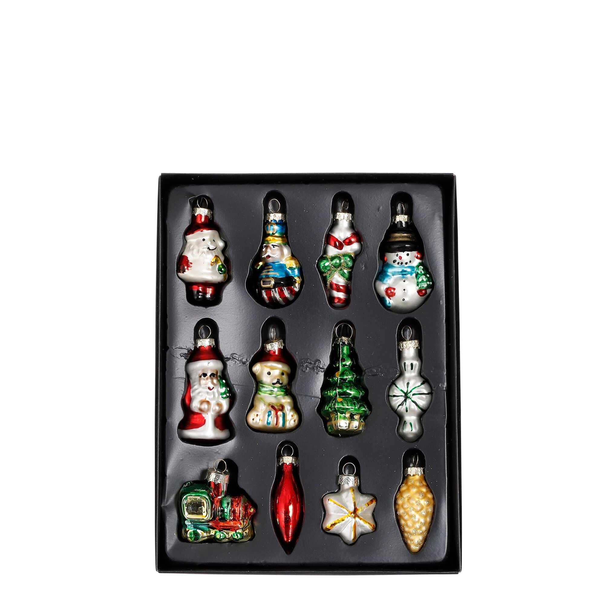 Ornament kerstdecoratie groen 12 stuks