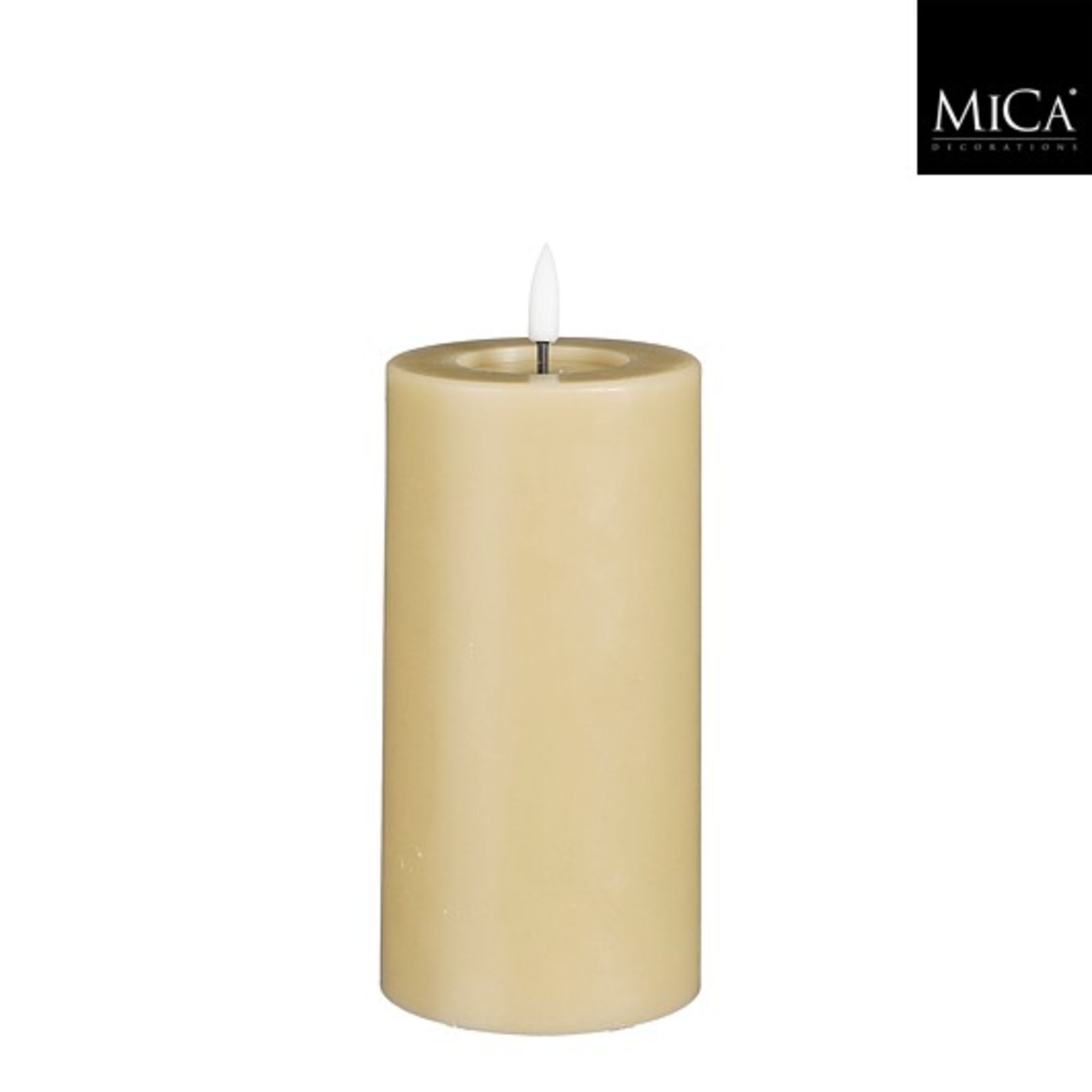 Kaars taupe warm wit led battery / timer