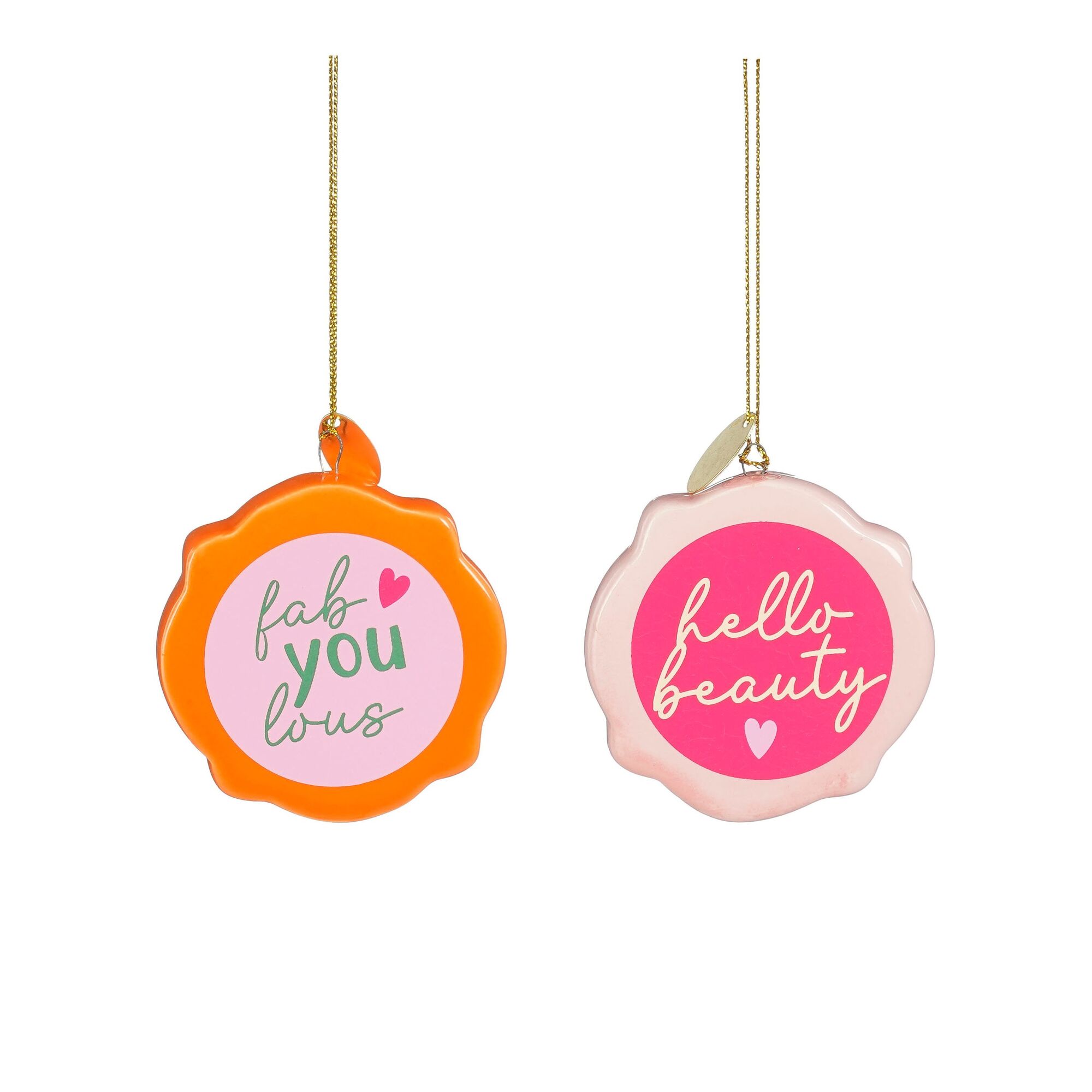 Ornament tekst roze oranje 2 assorti