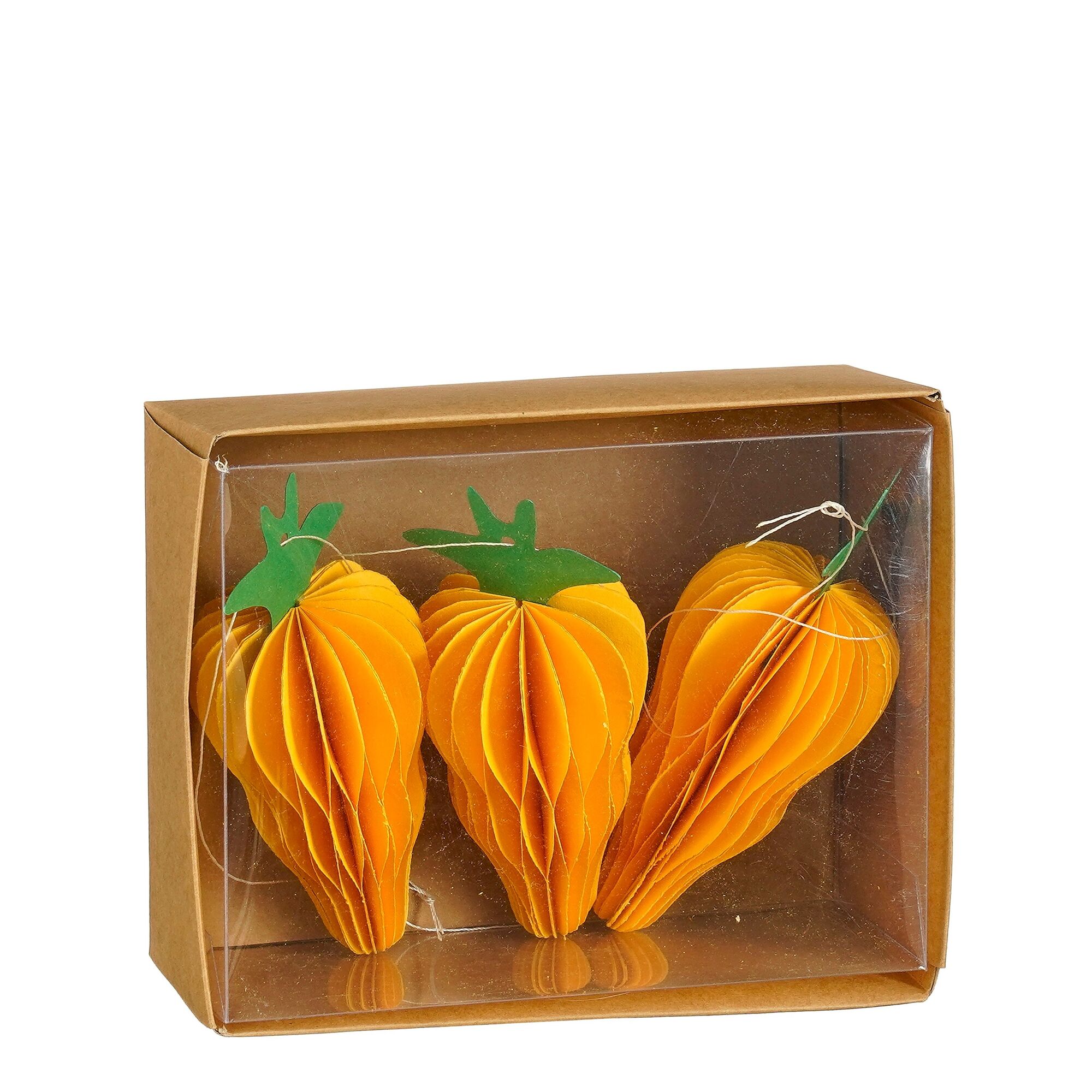 Decoratie wortel oranje 3 stuks FSC Mix