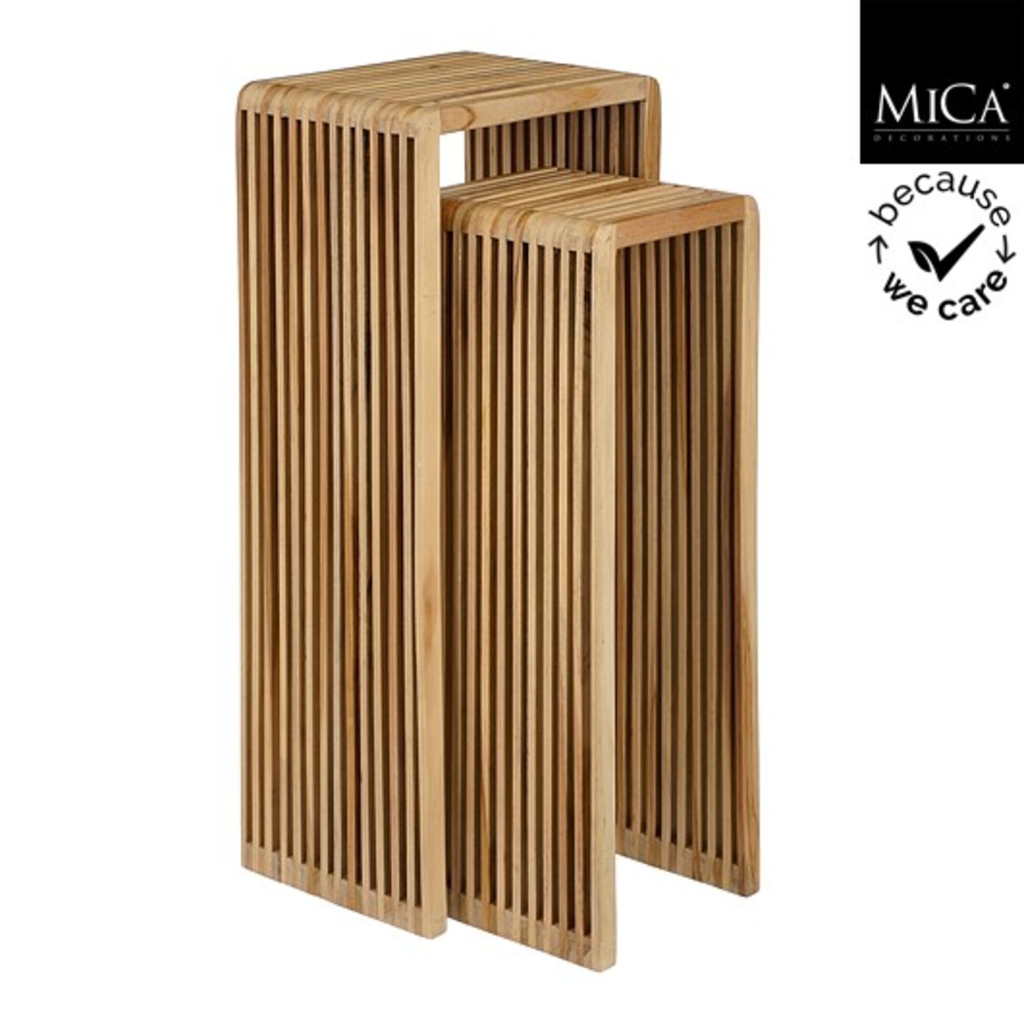 Yonker planttafel bruin set van 2