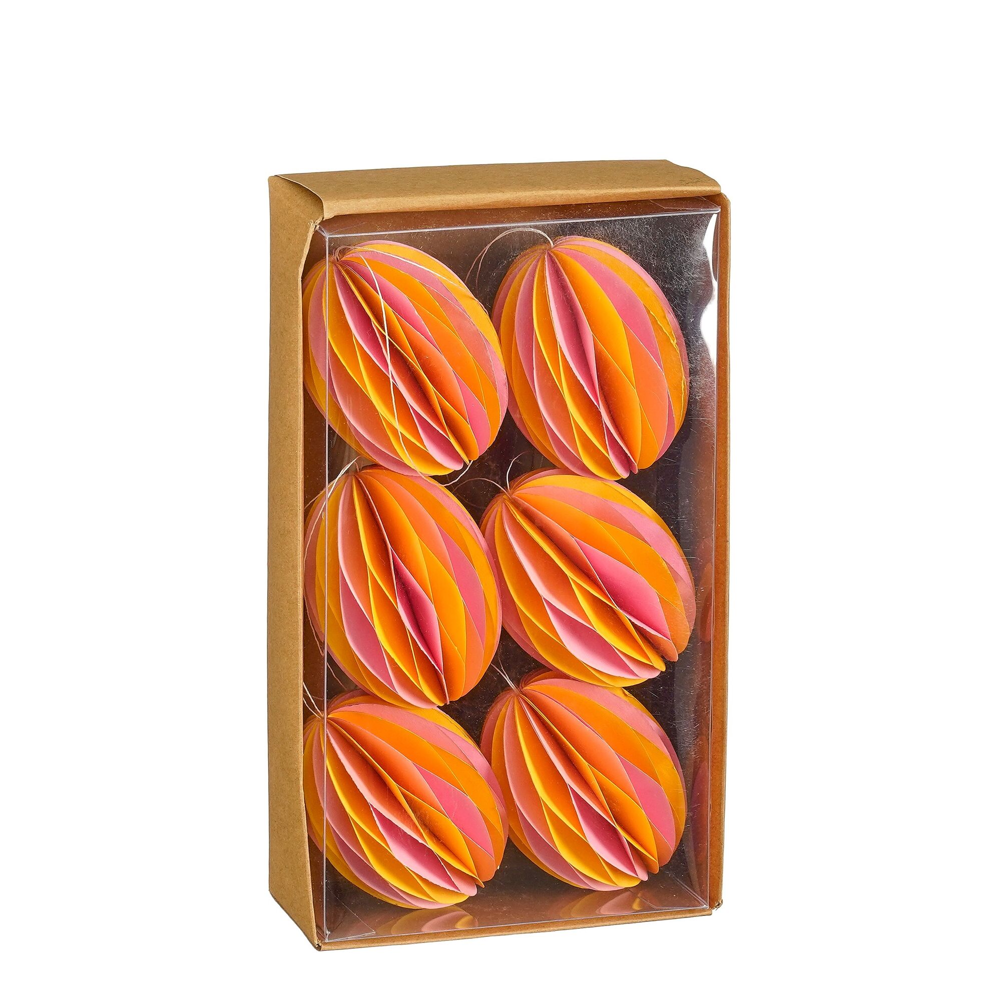Decoratie ei roze 6 stuks FSC Mix