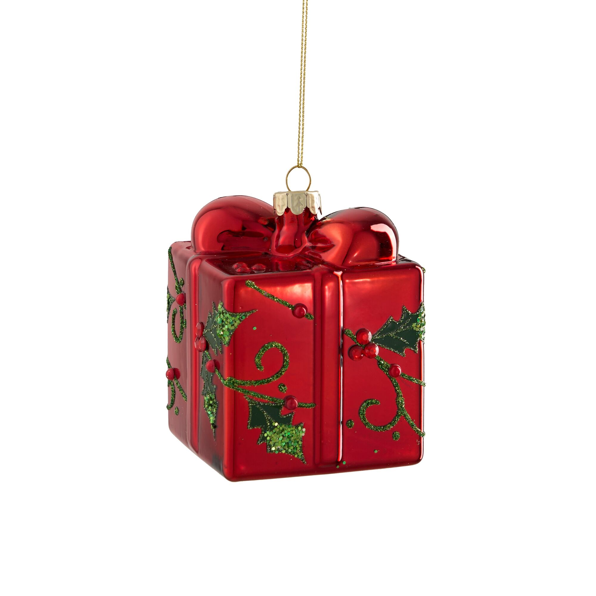 Ornament cadeau rood