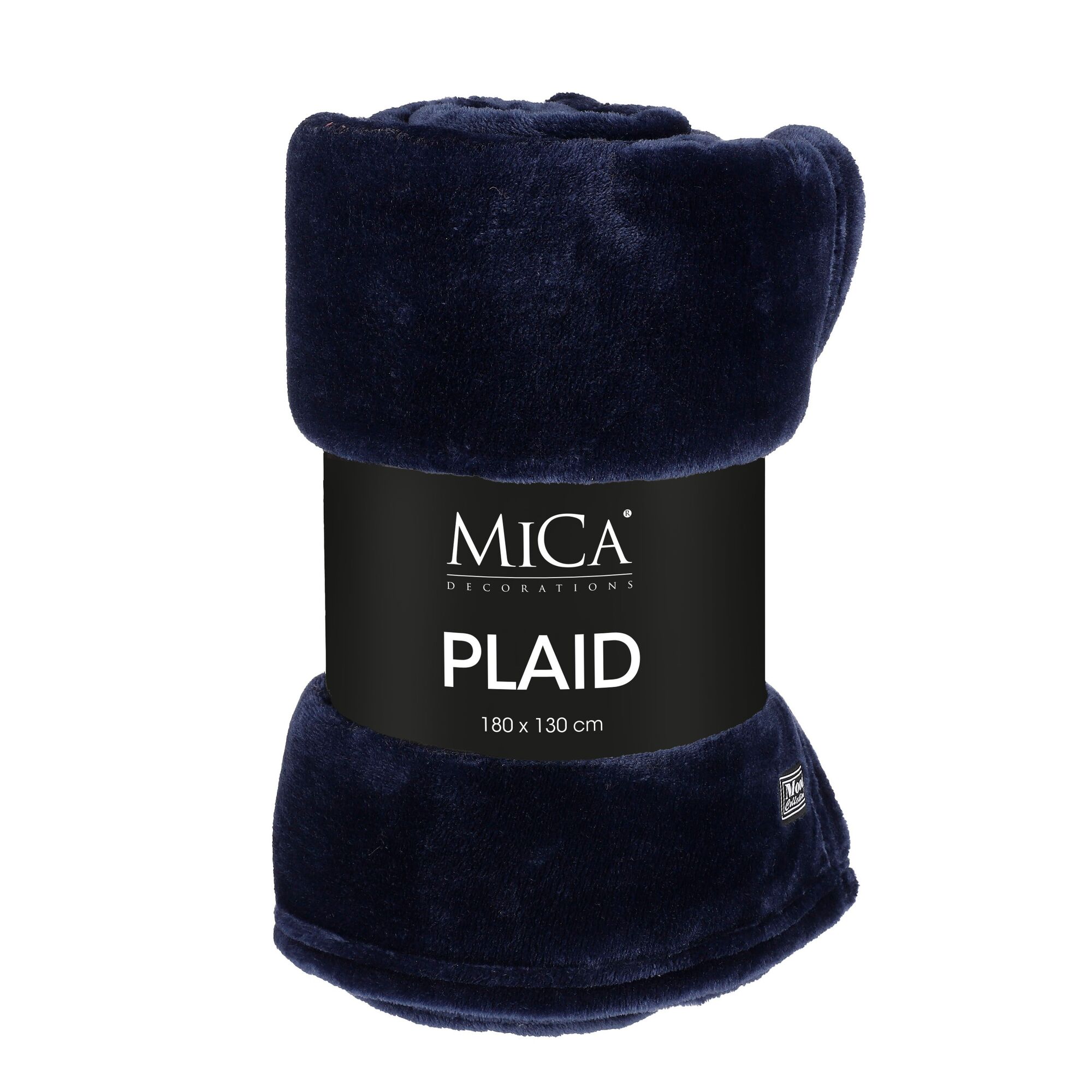 Famke fleece plaid d.blauw