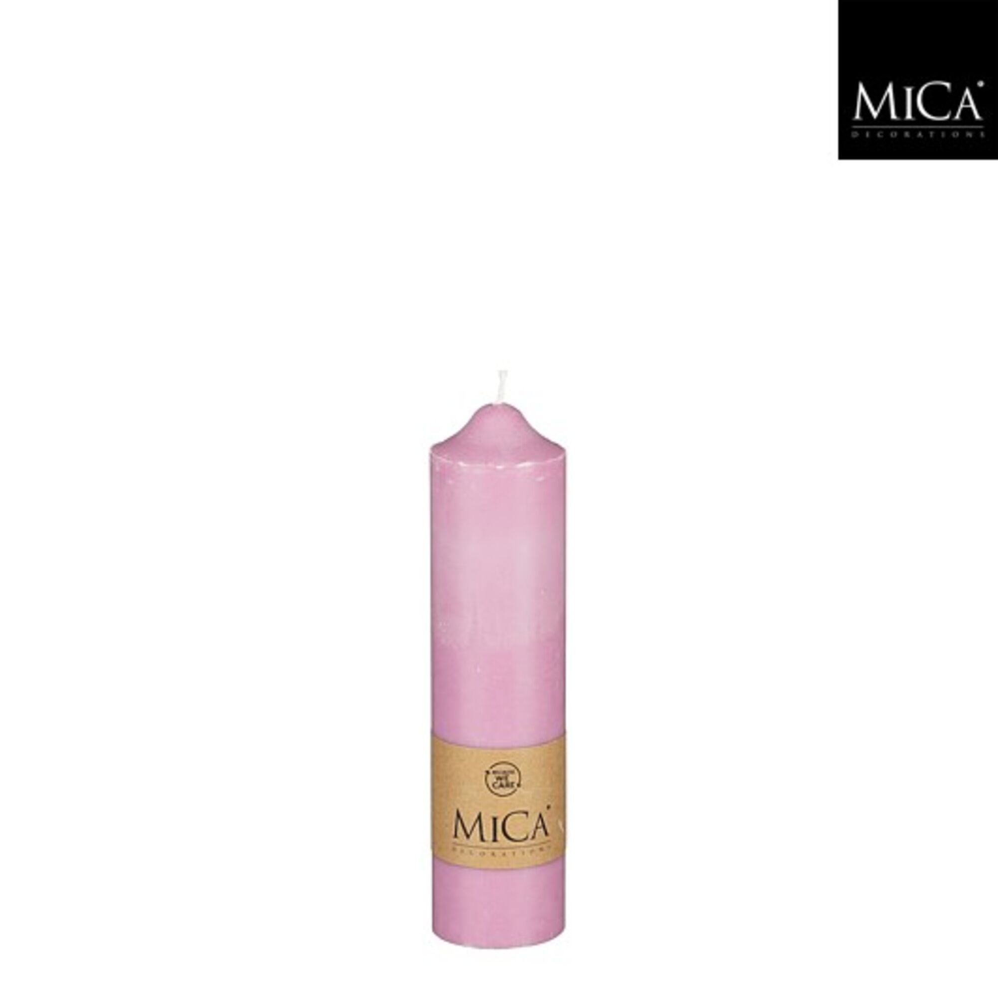 Pilaarkaars stearine roze