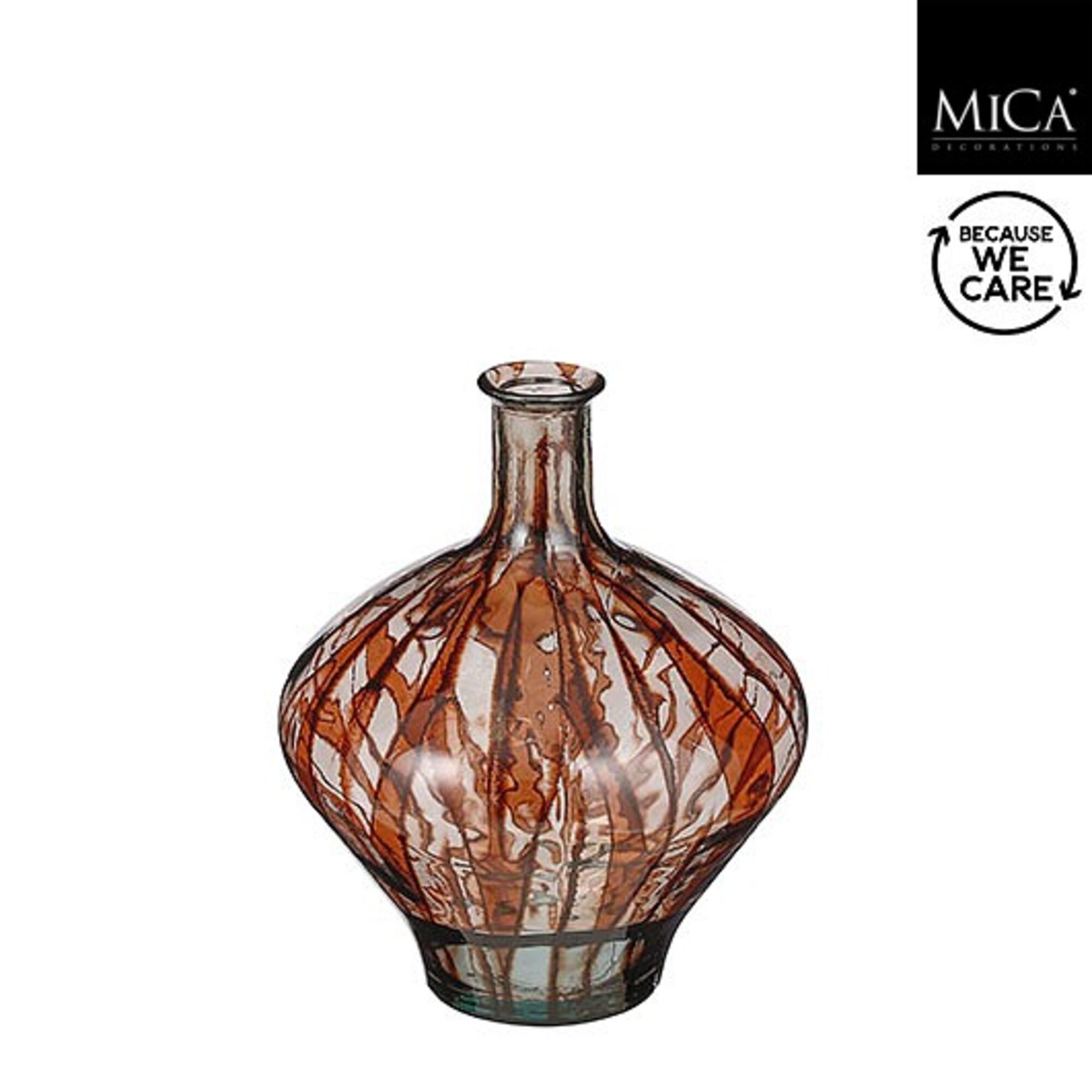 Palermo vaas recycled glas bruin