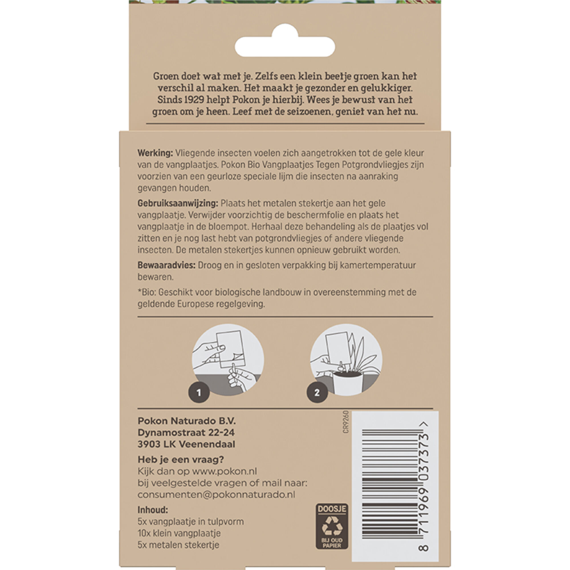 Pokon Bio Vangplaatjes tegen Rouwvliegjes
