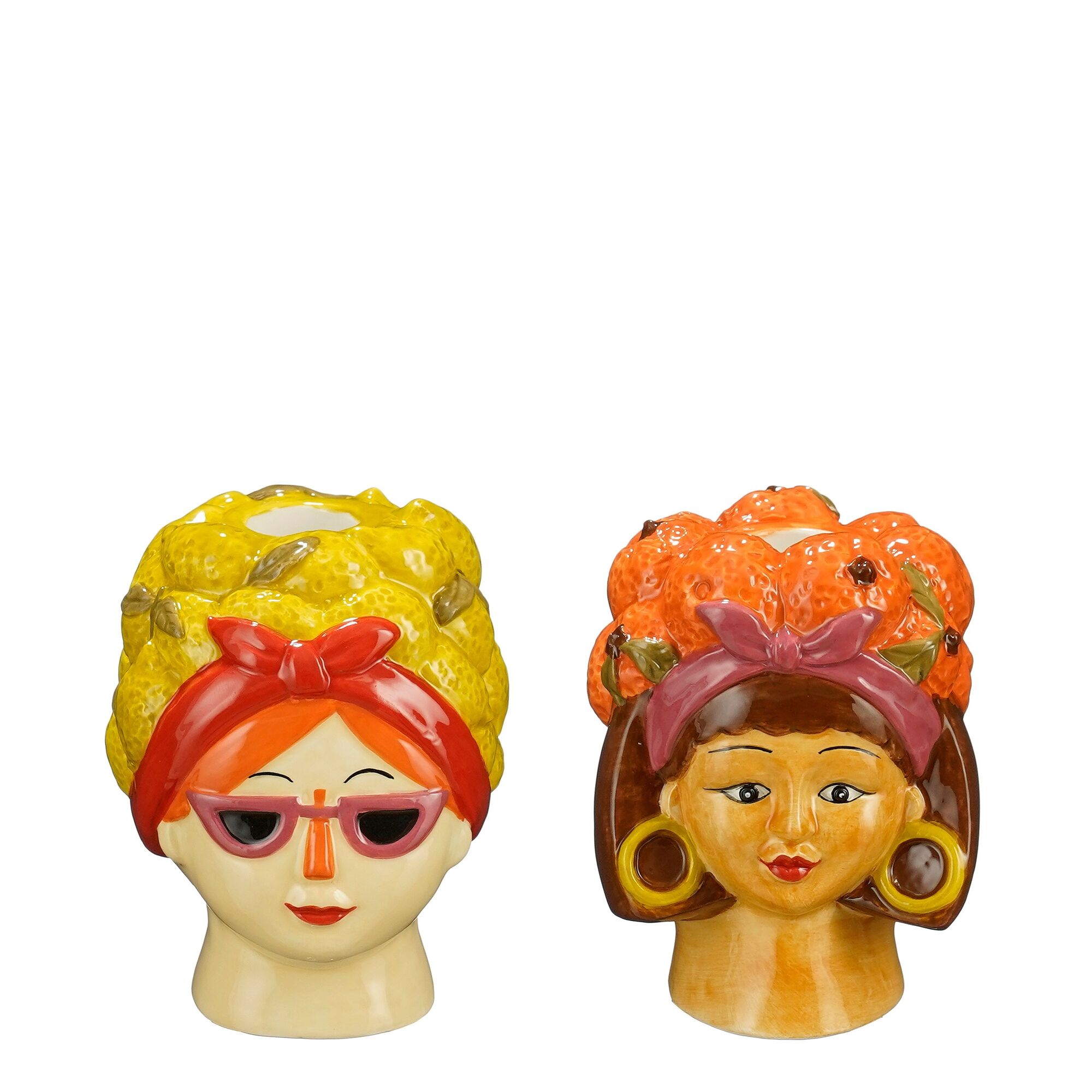 Funny kandelaar geel oranje 2 assorti