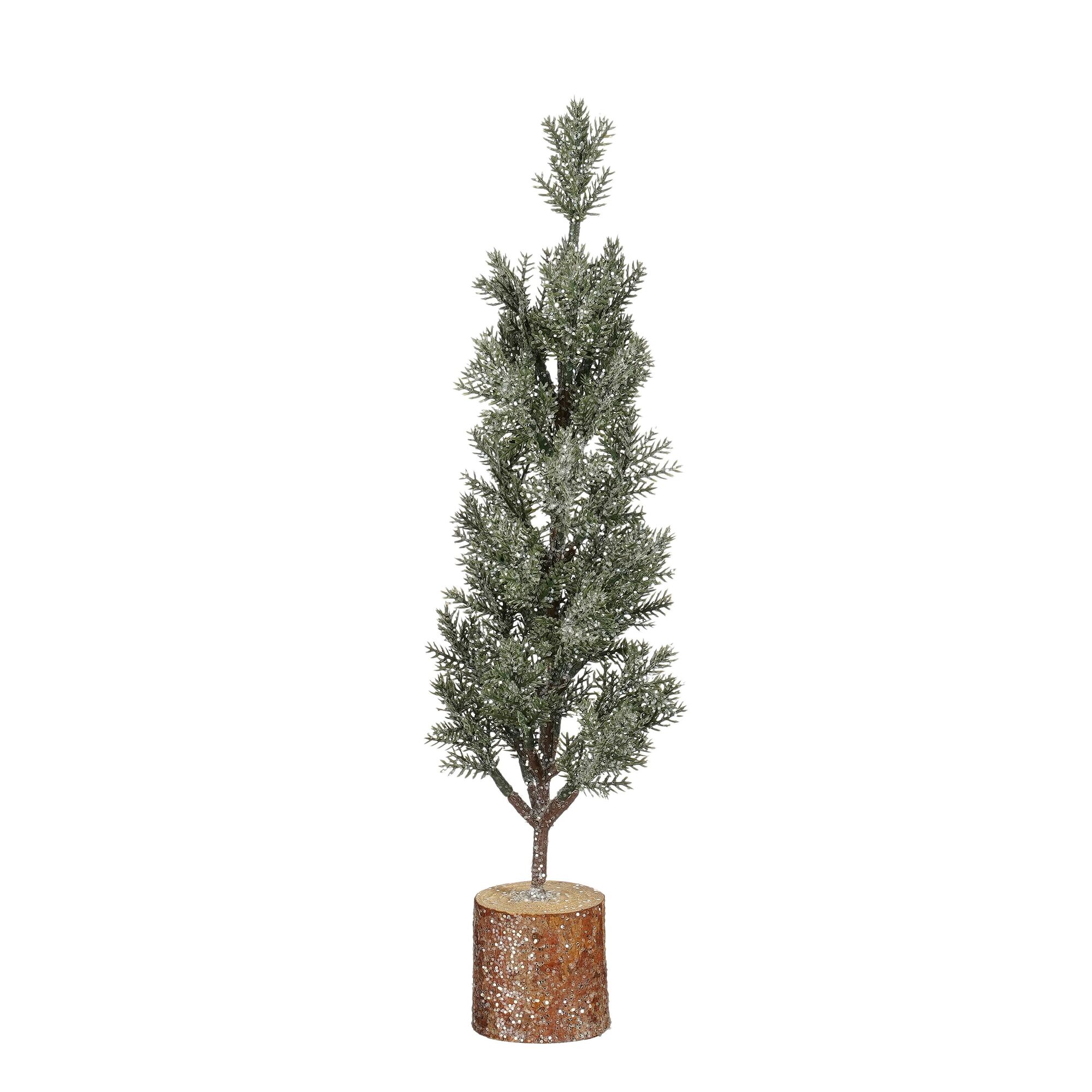 Decoratie boom groen glitter