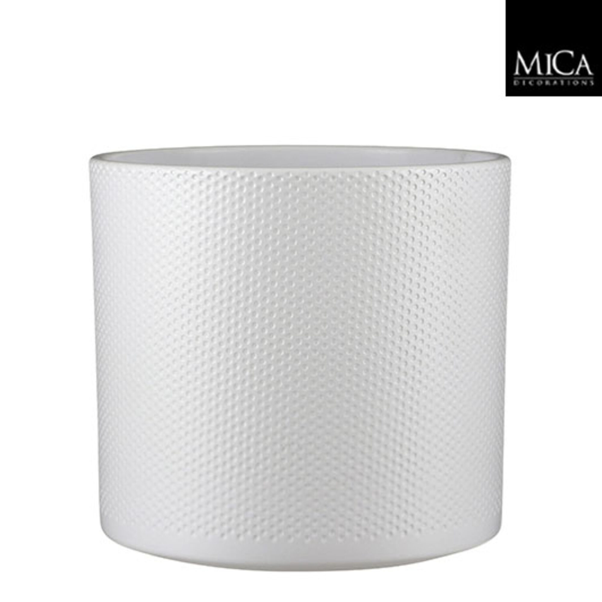 Era pot rond wit relief