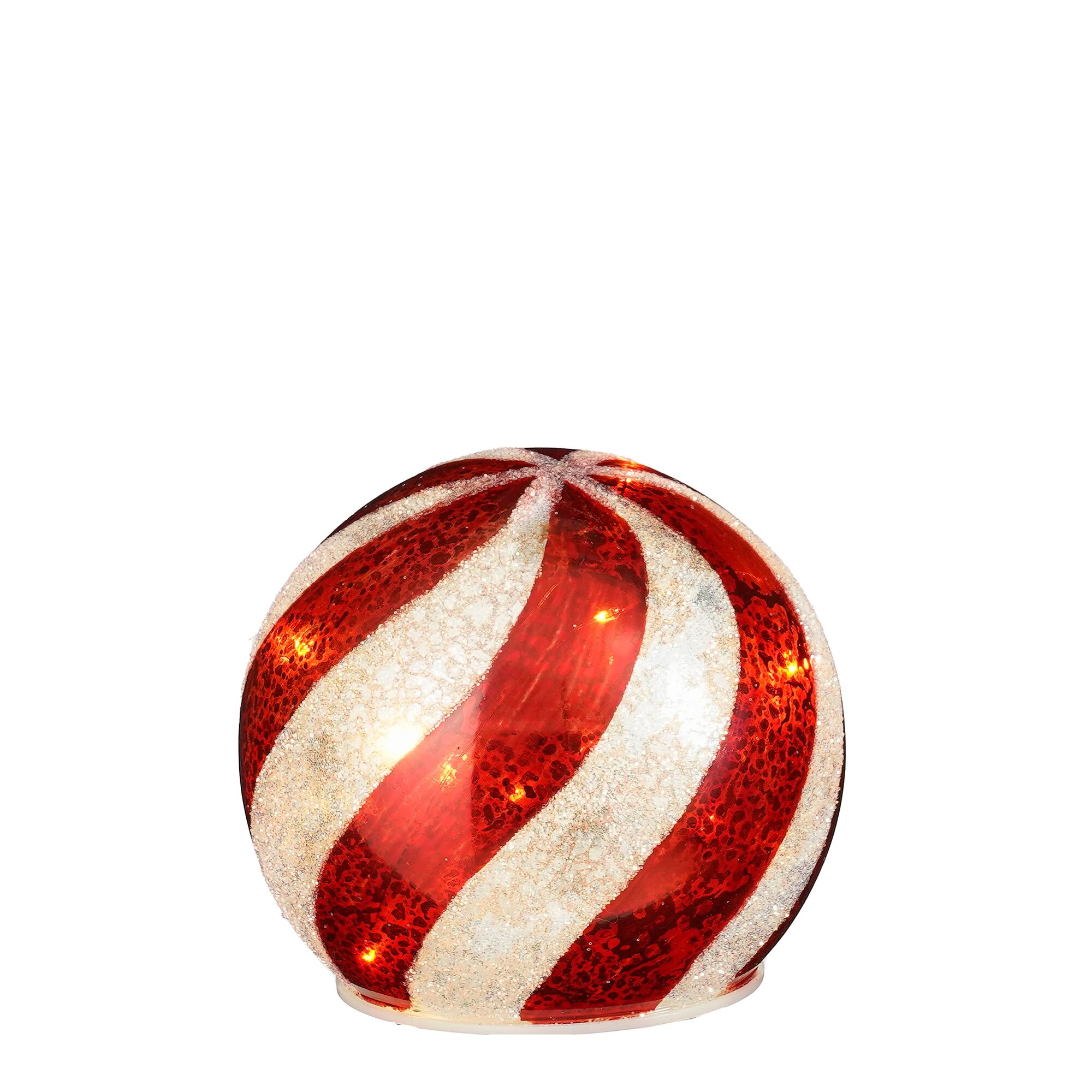Decoratie bal rood led battery operated