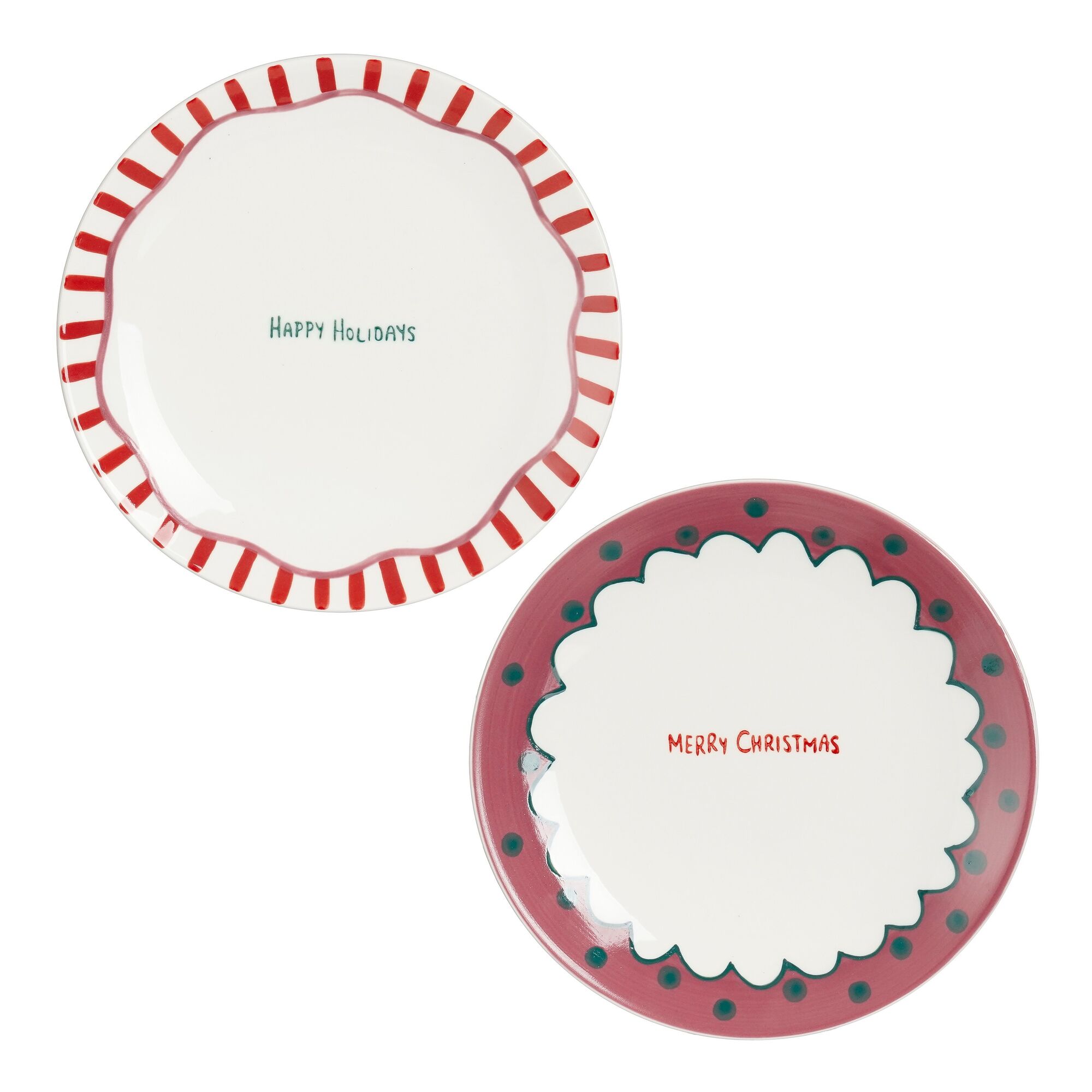 Anna ontbijtbord roze rood 2 assorti