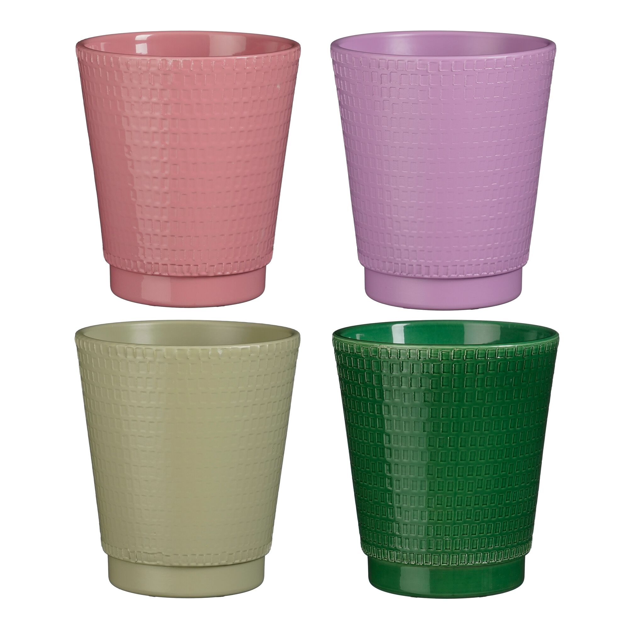Rolf pot rond lila d.roze l.groen groen 4 assorti PDQ