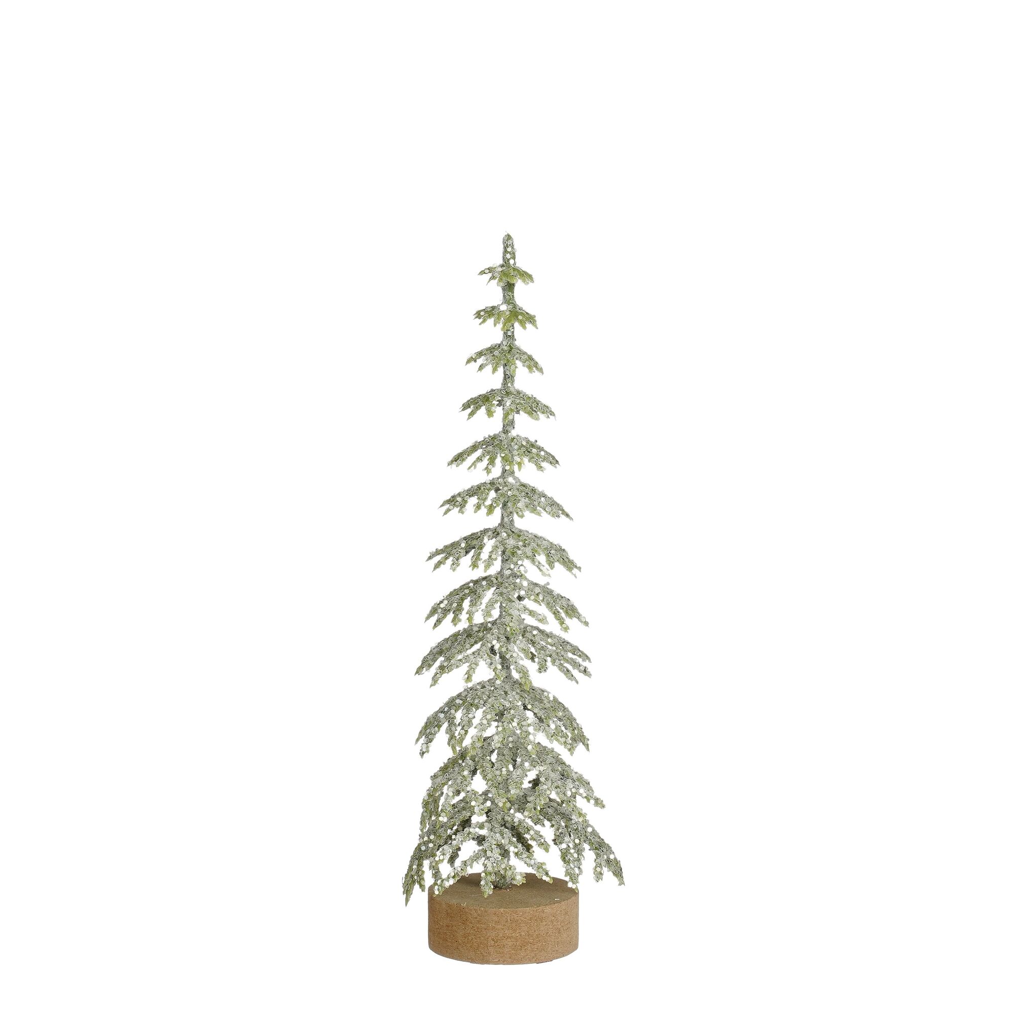 Decoratie boom groen frosted