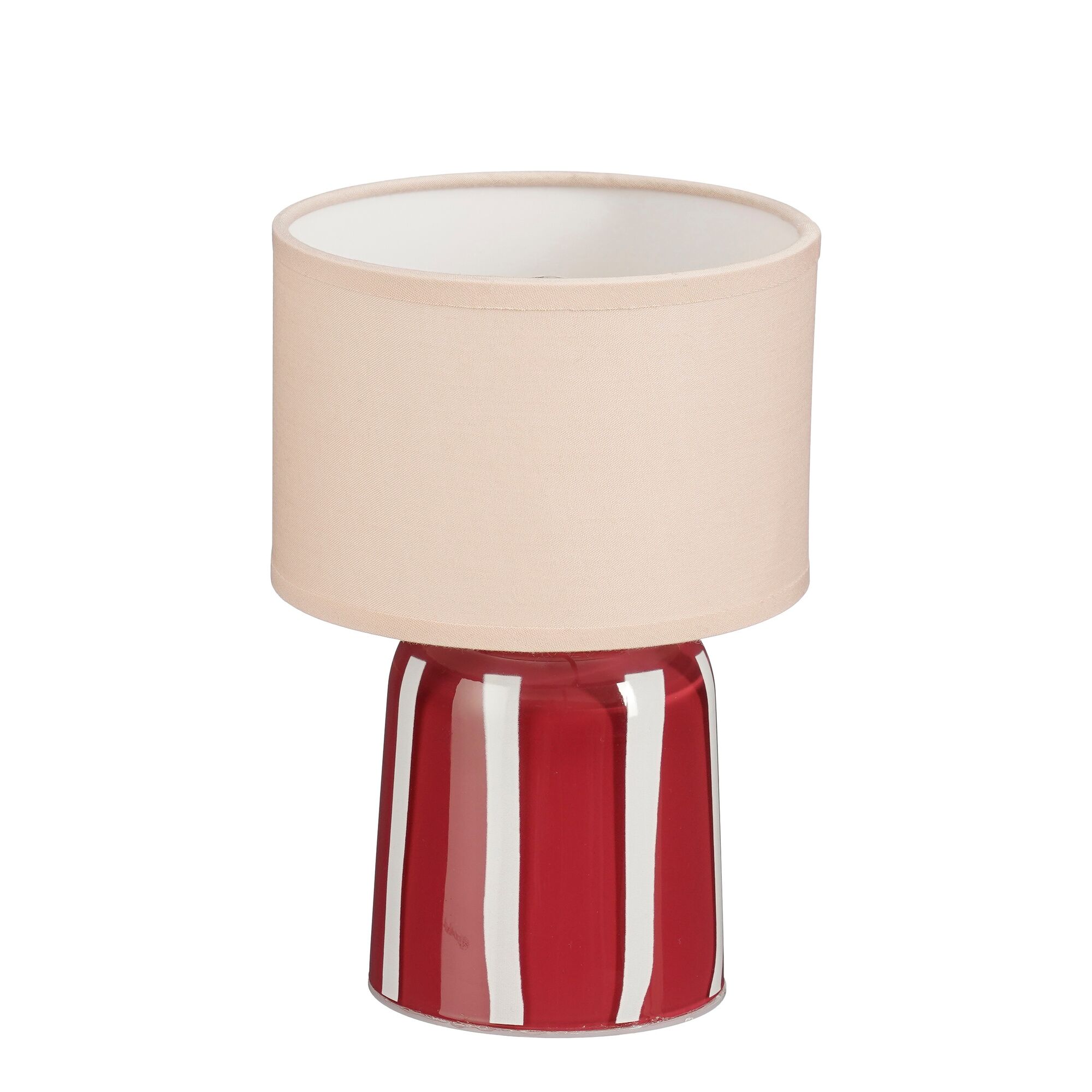 Nolan tafellamp led glas roze battery operated
