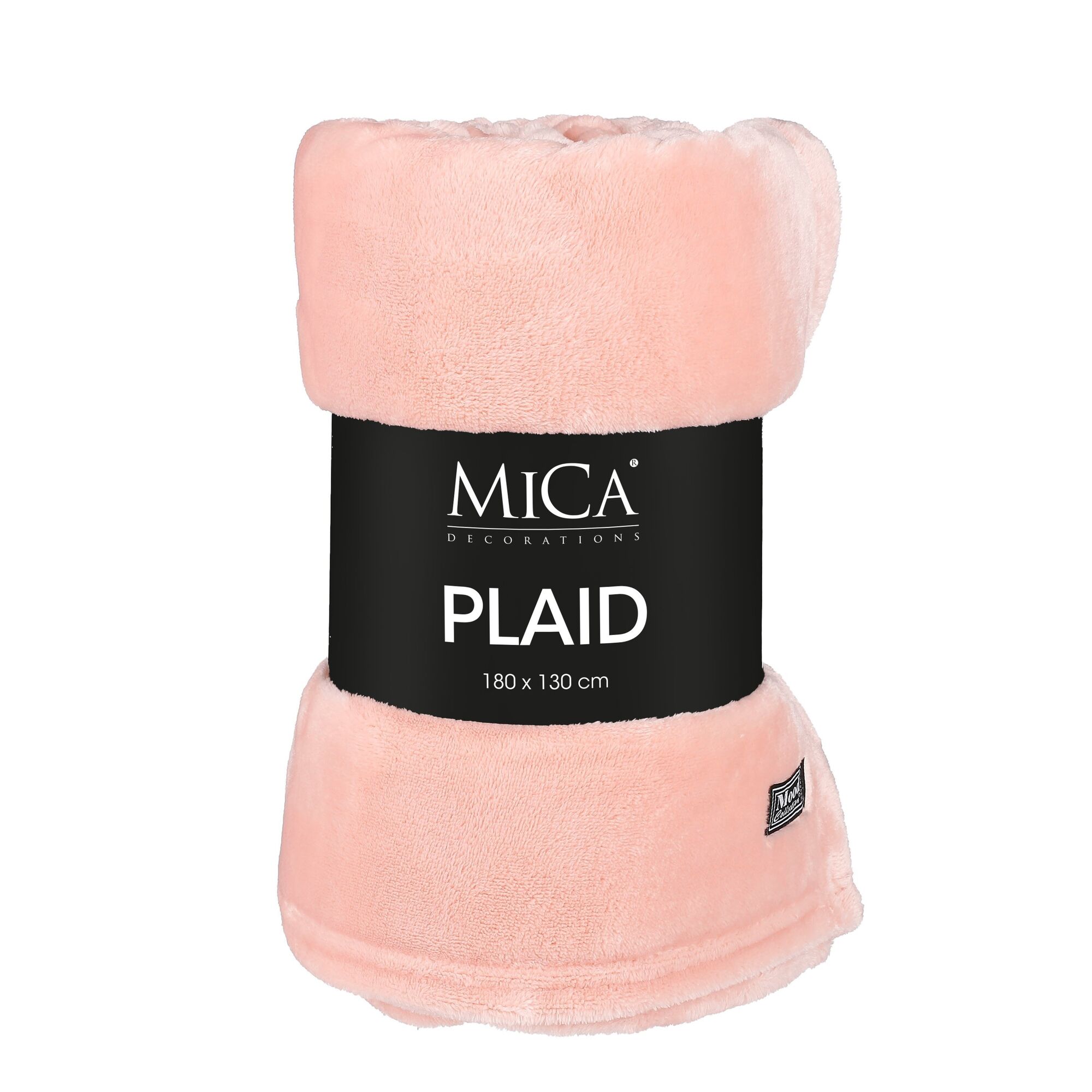 Famke fleece plaid perzik