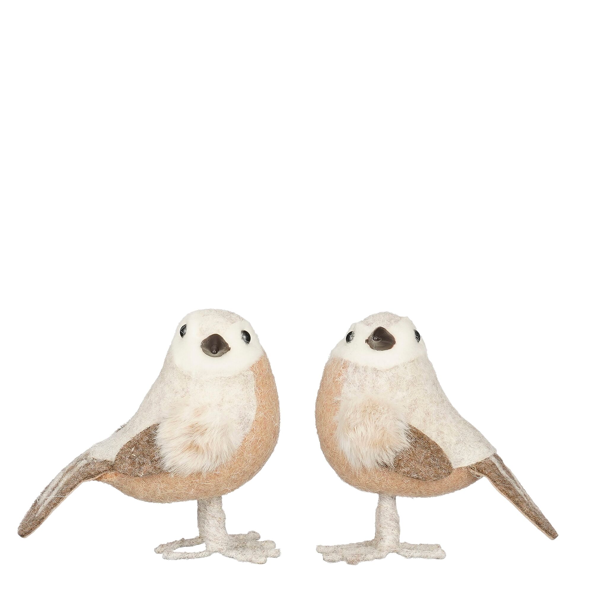 Decoratie vogel l.grijs 2 assorti