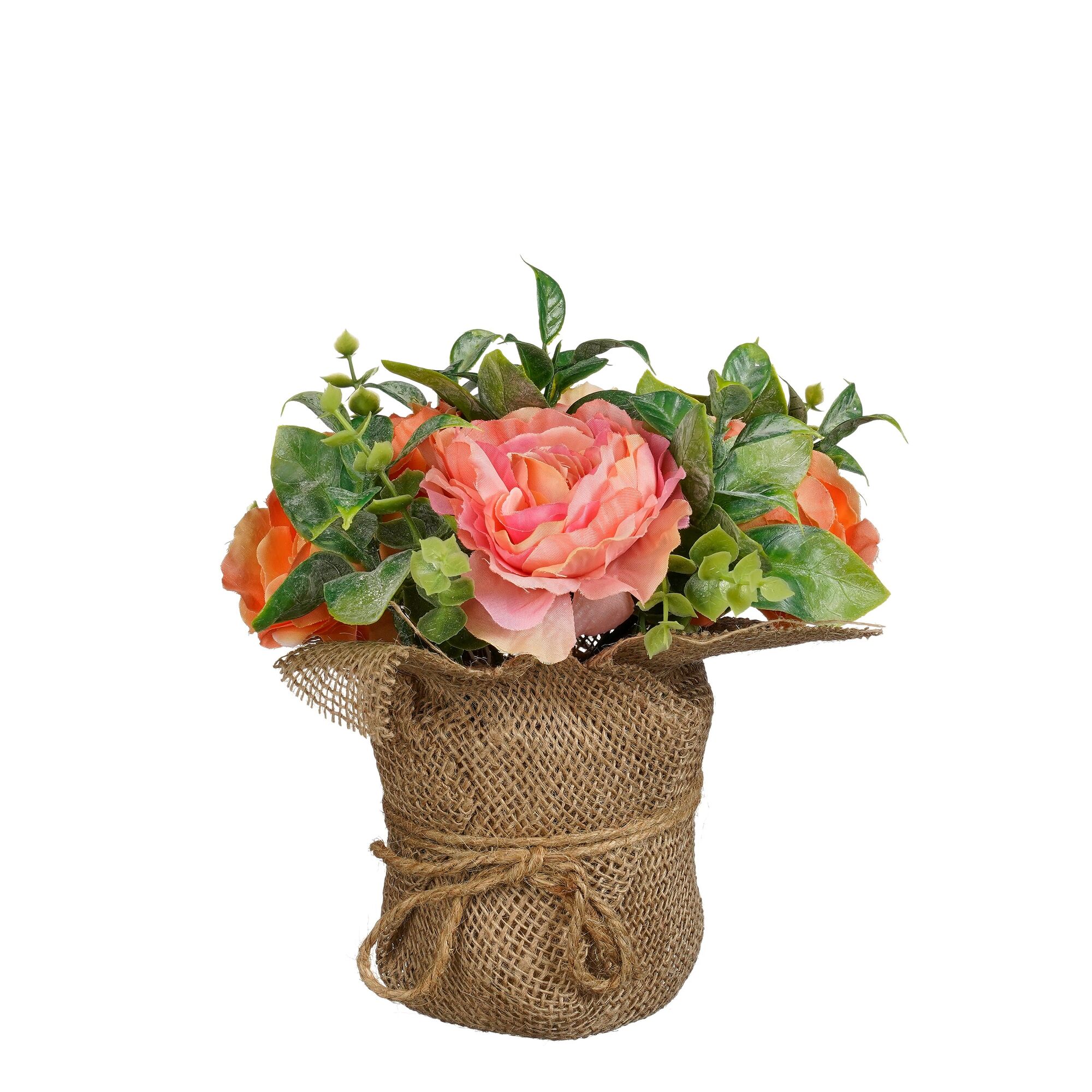 Bloemen in pot zalm fuchsia