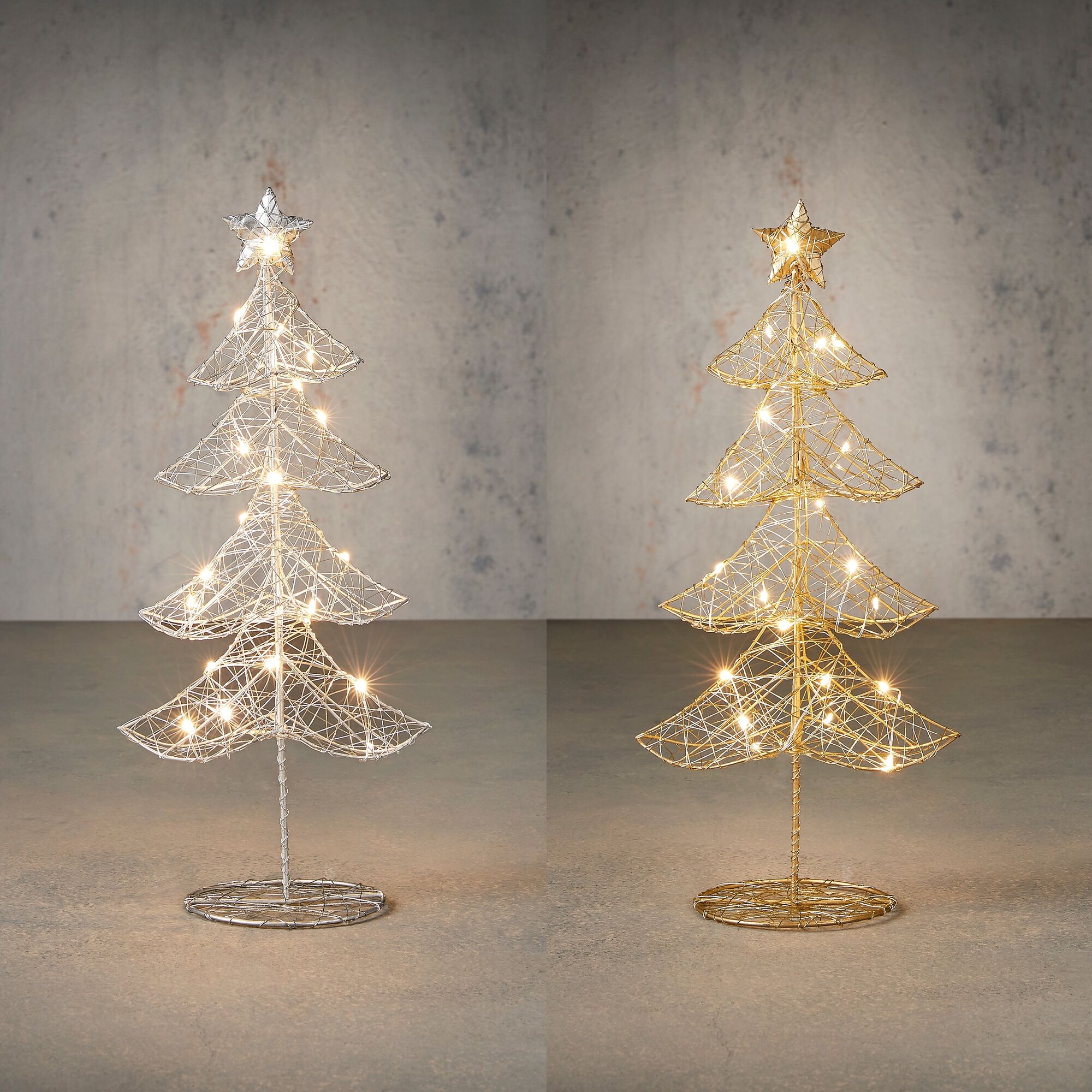 Boom led zilver goud 2 assorti battery operated en timer