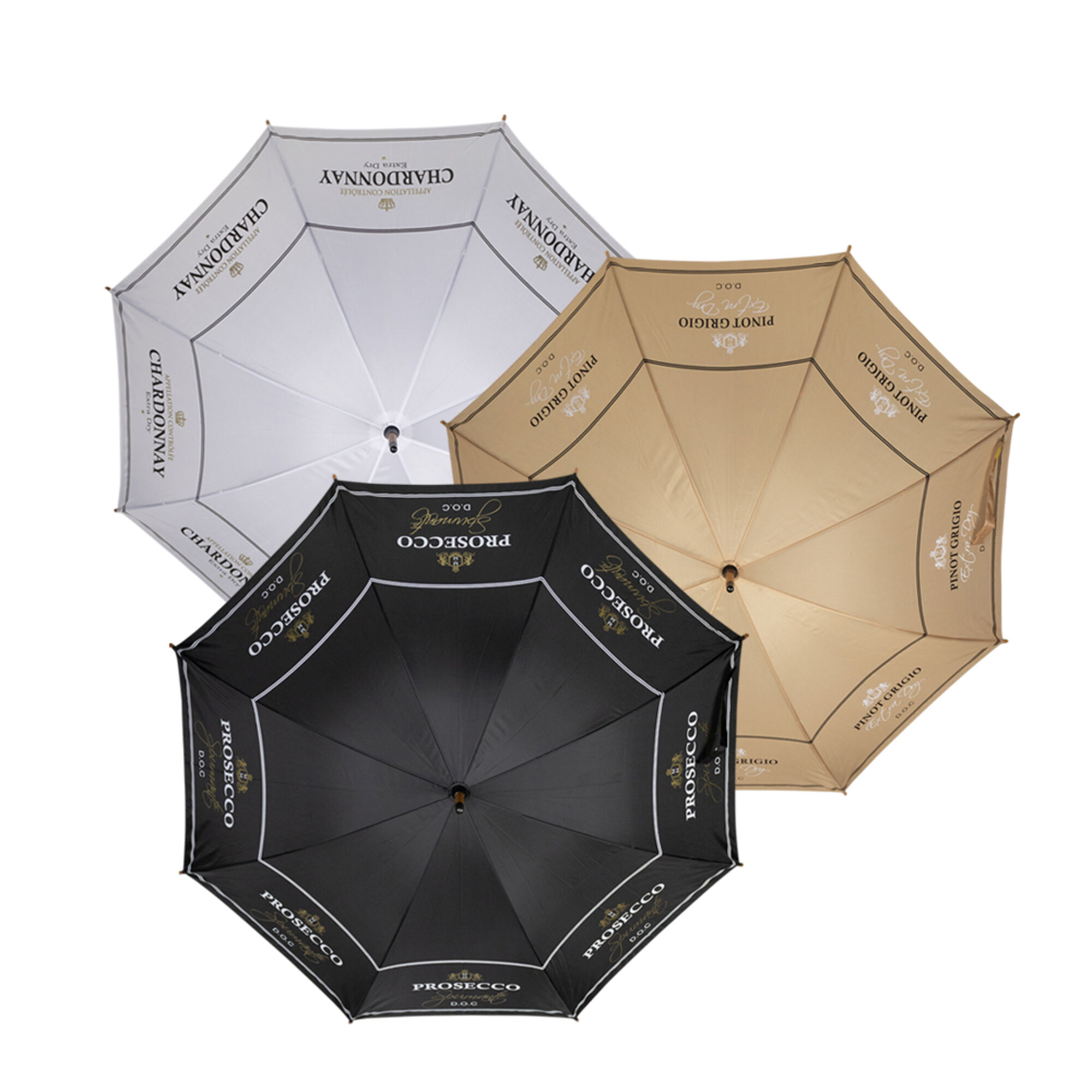 paraplu wijn prosecco zwart