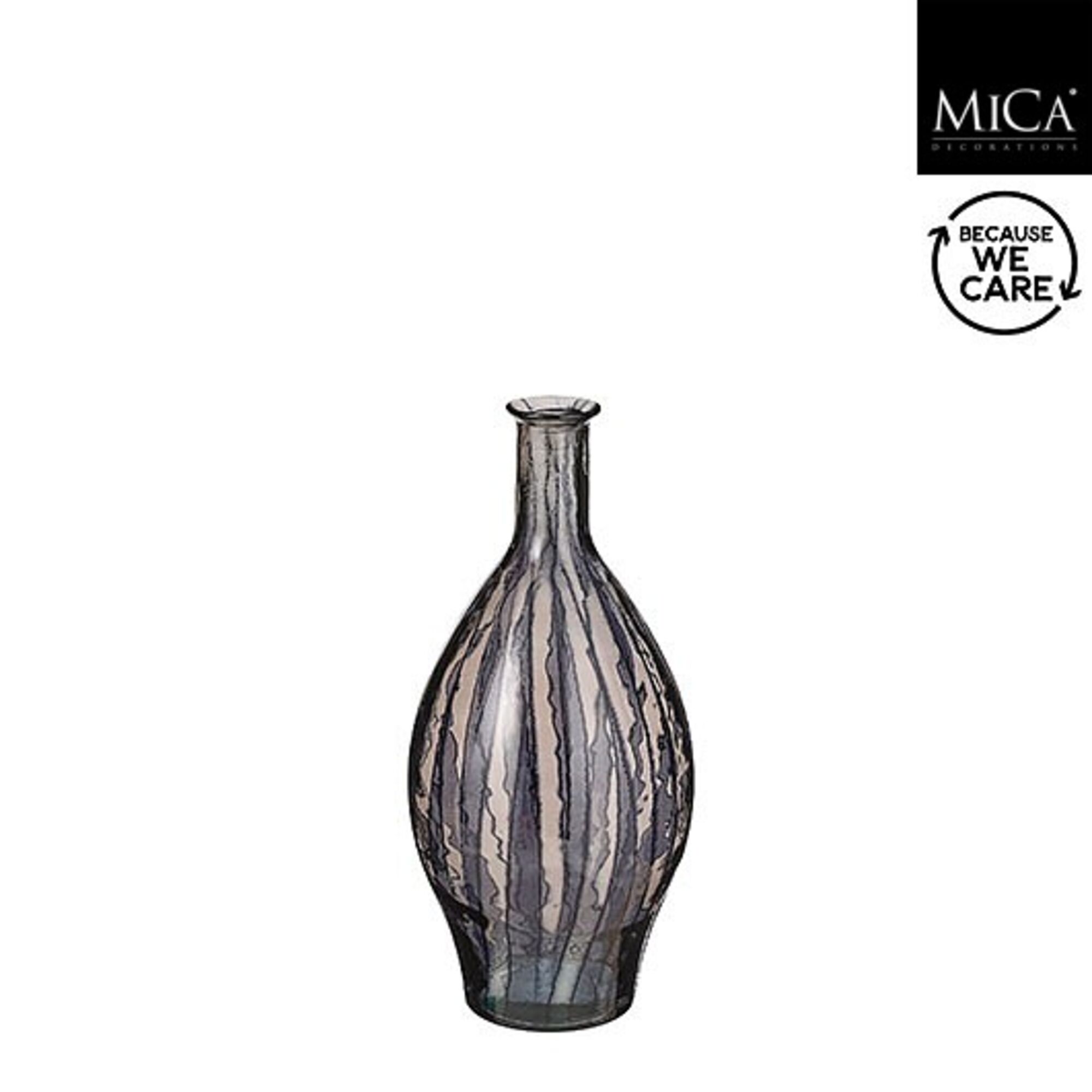 Palermo vaas recycled glas zwart