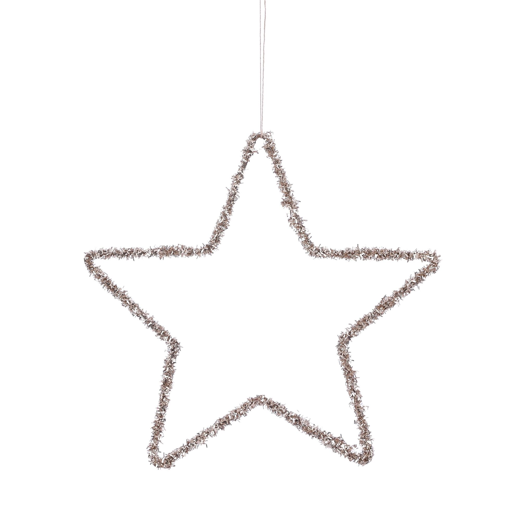 Ornament ster champagne