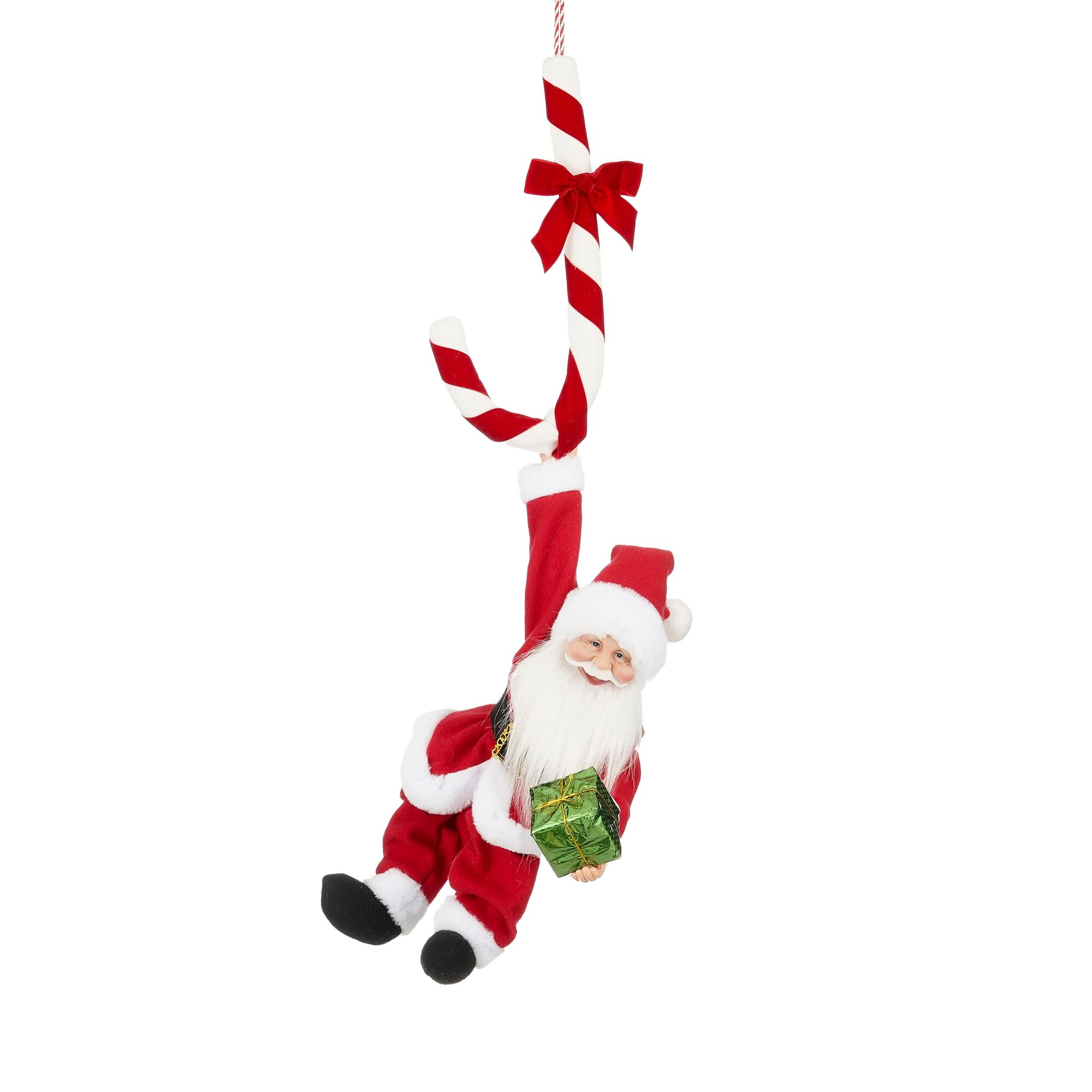 Kerstman zuurstok rood moving with music battery operated