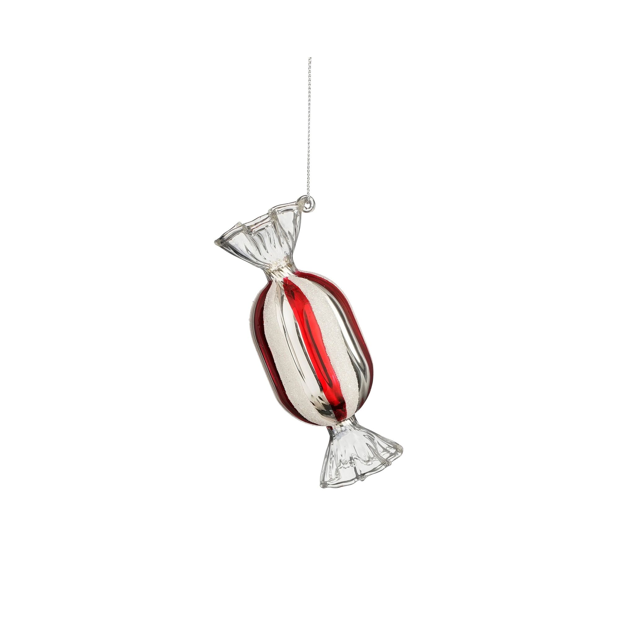 Ornament snoep glas rood