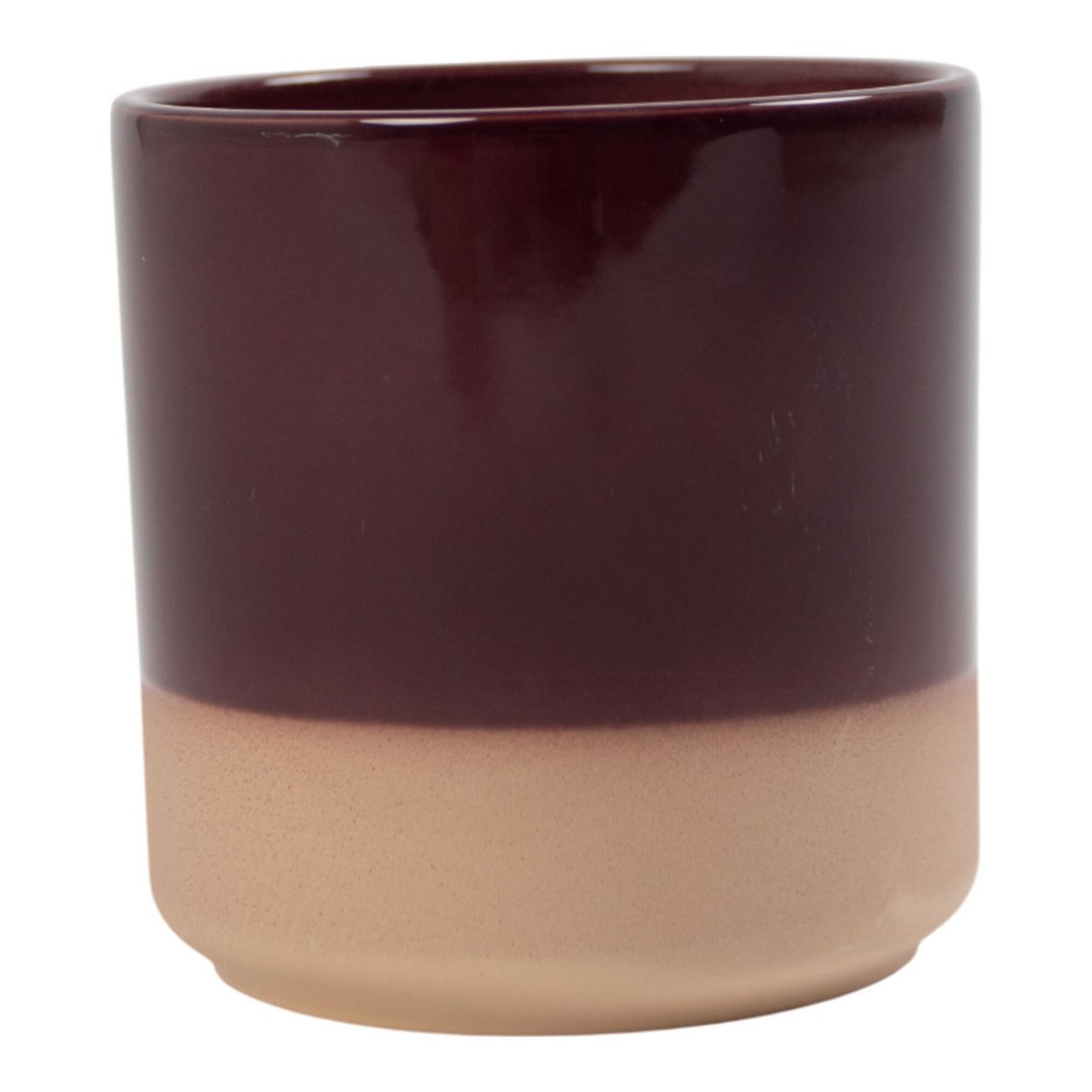 Cylinder Bloempot Keramiek Dip-Dye Aubergine Paars