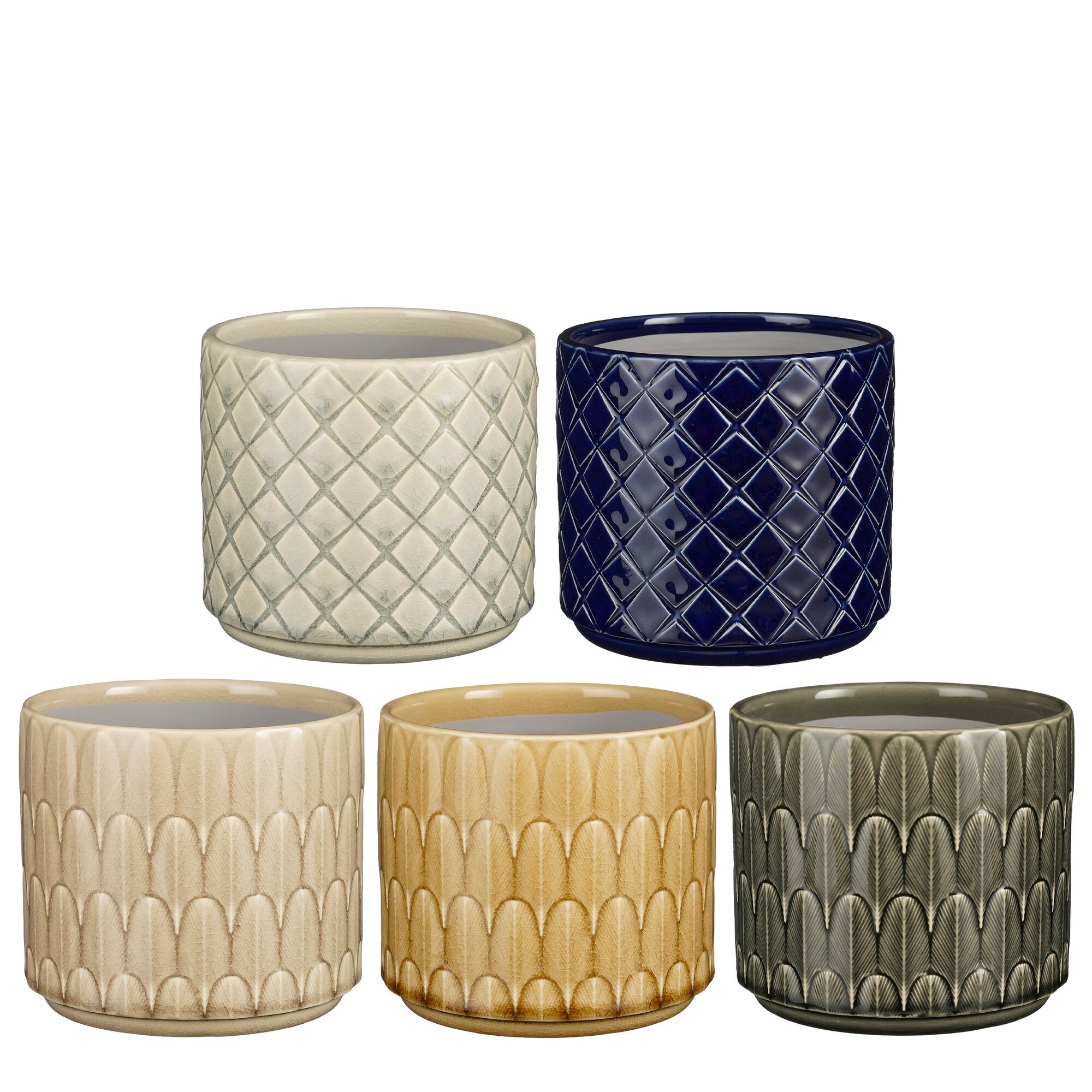 Myra pot rond paars l.grijs antraciet l.bruin beige 5 assorti PDQ