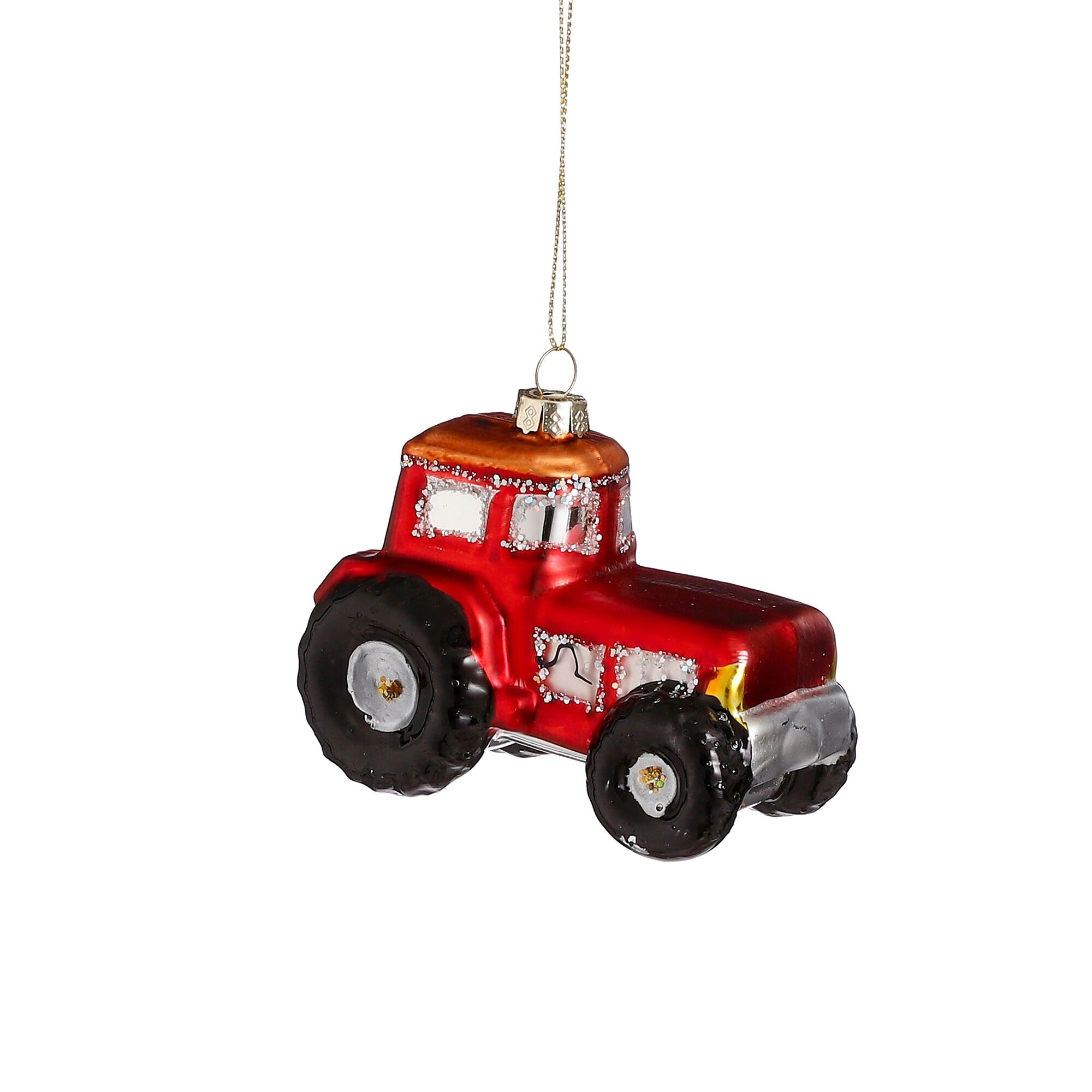 Ornament tractor rood
