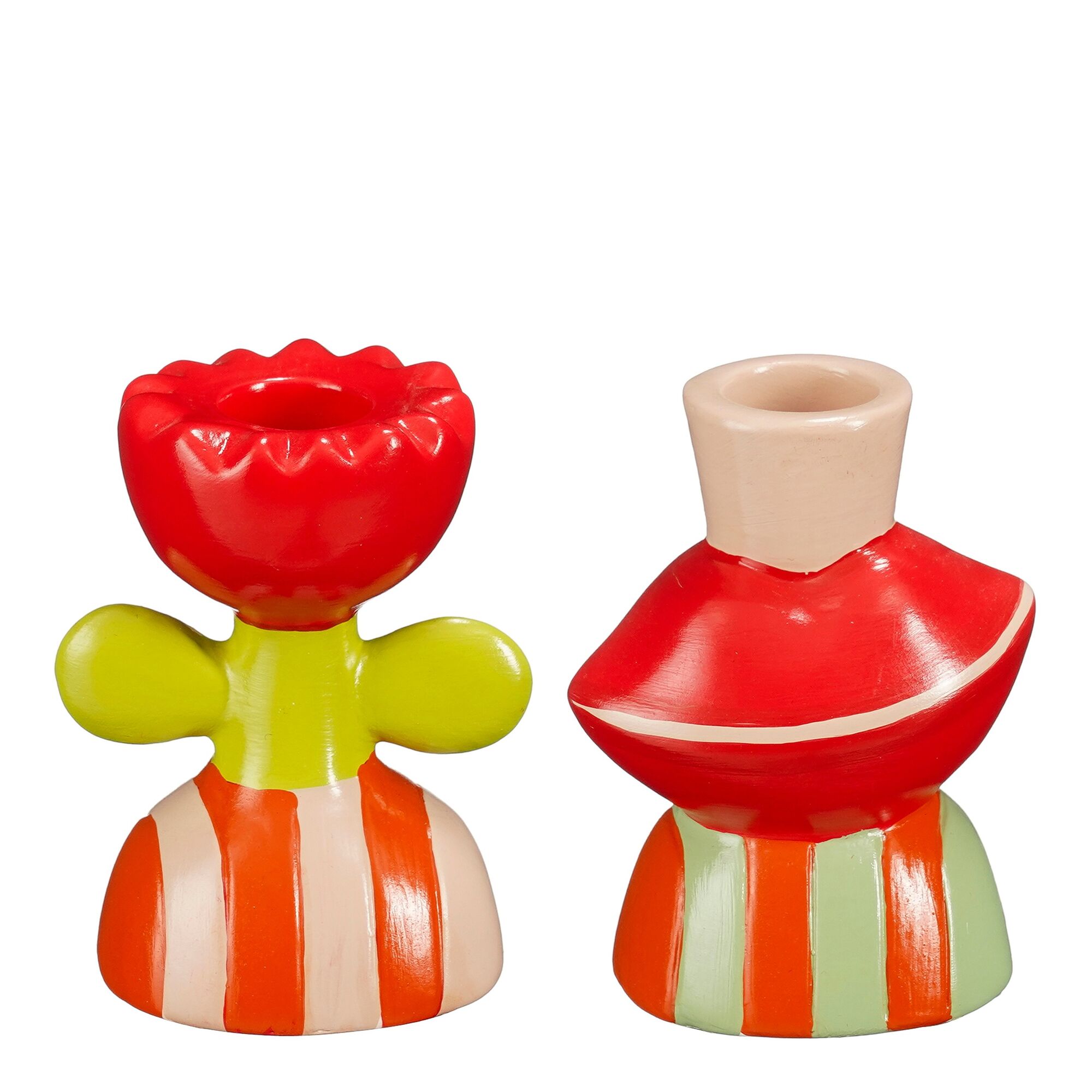 Funny kandelaar lippen bloem rood 2 assorti