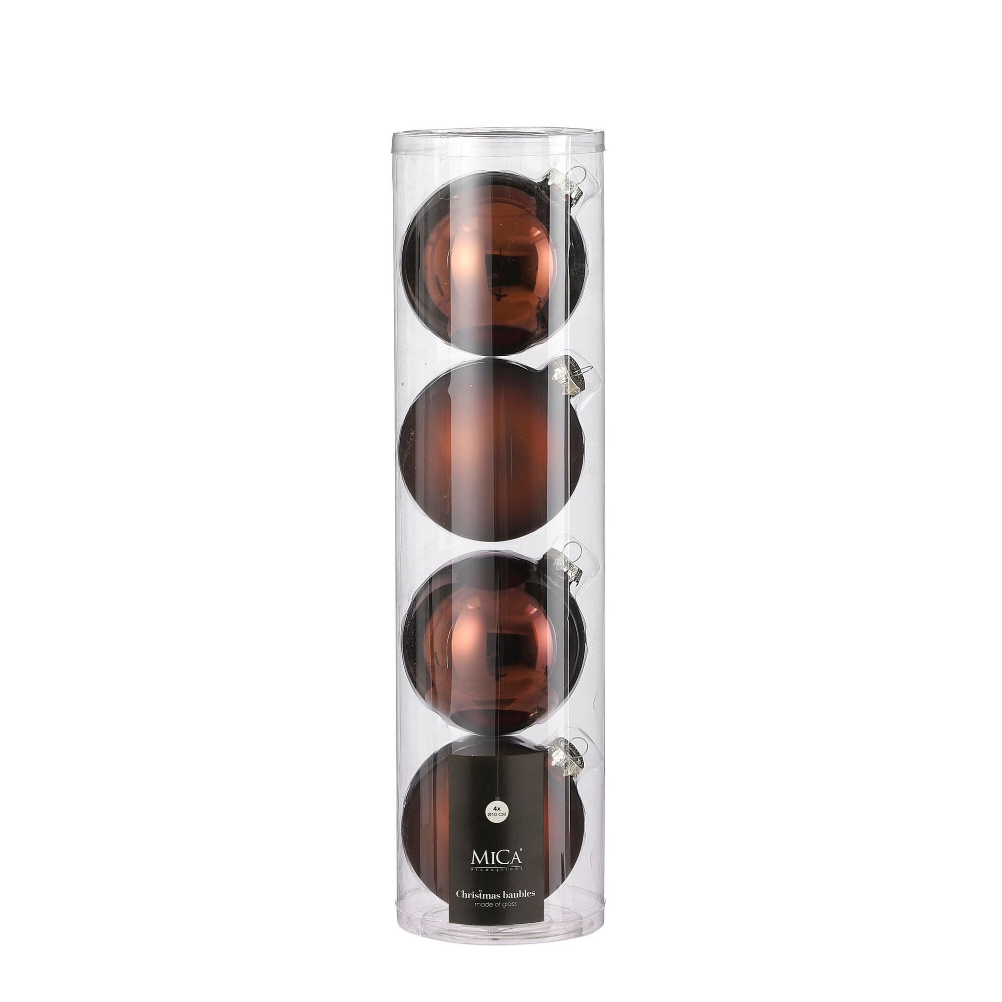 Bal glas bruin 4 stuks