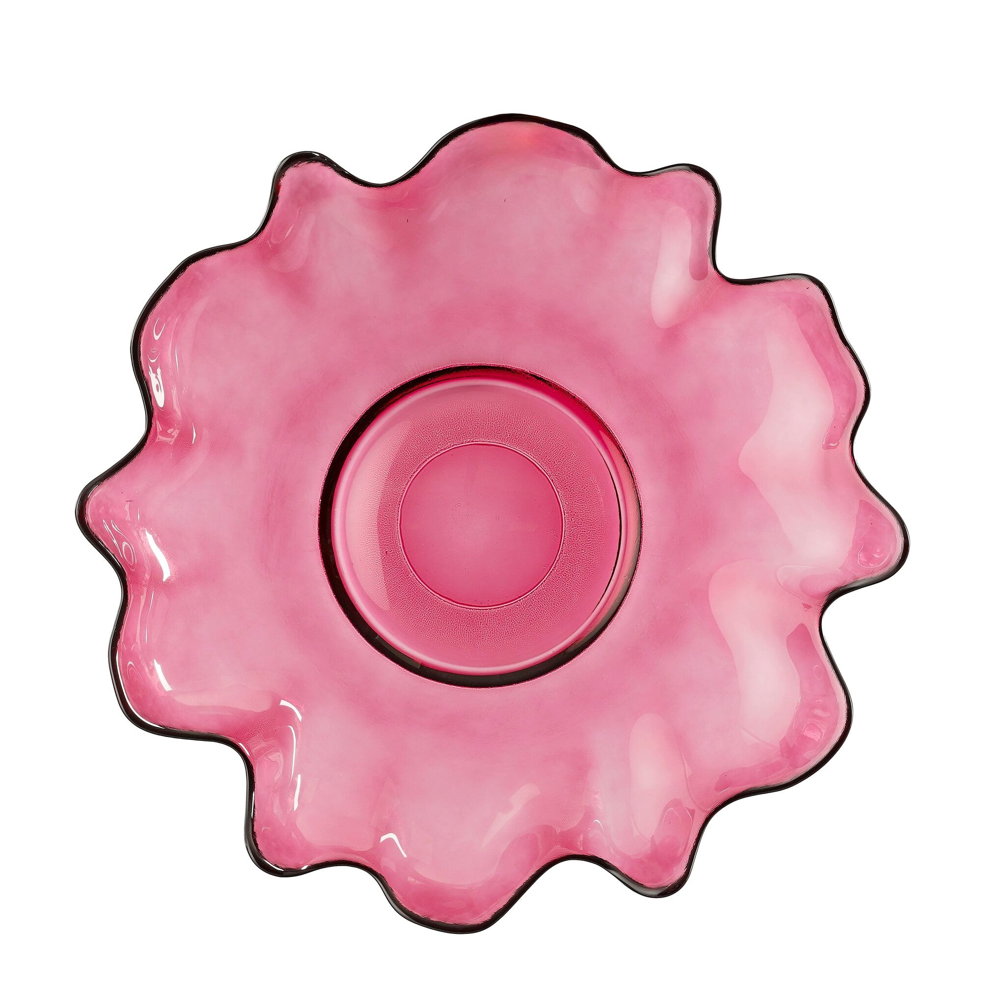 Schaal recycled glas rood