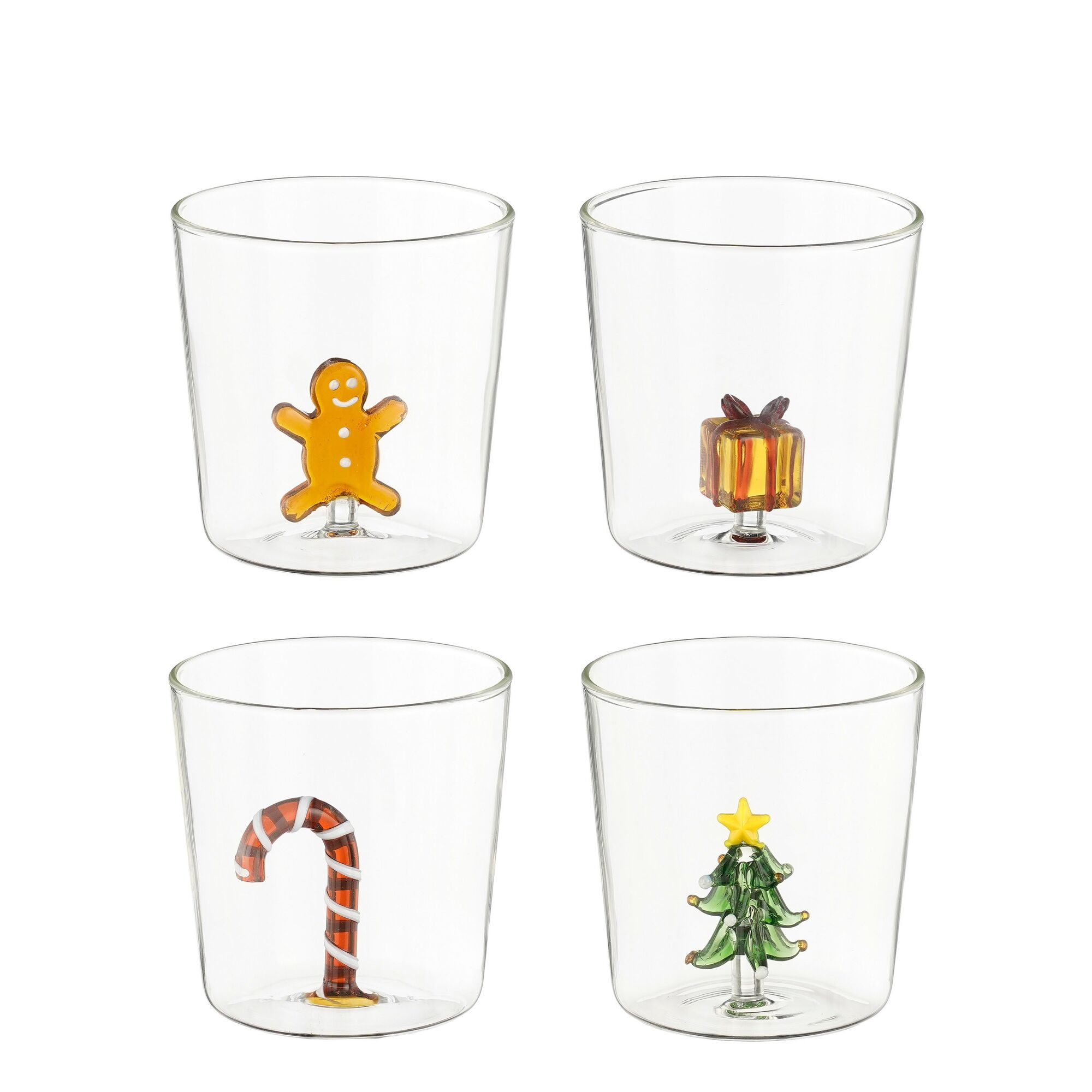 Drinkglas christmas 4 assorti