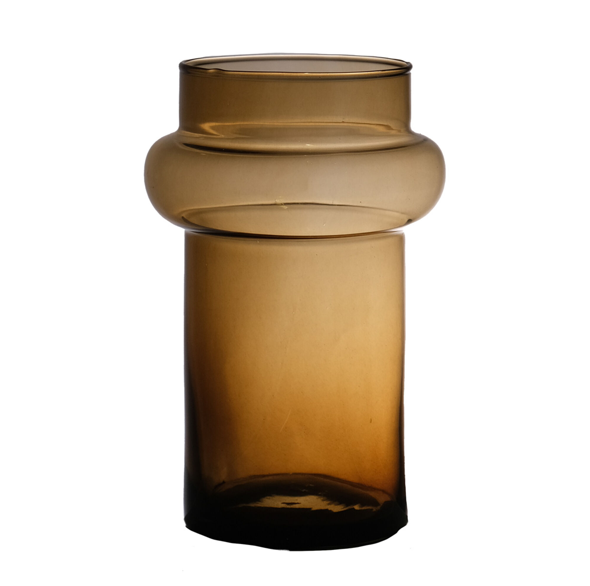 Lune mondgeblazen Recycled Vaas amber