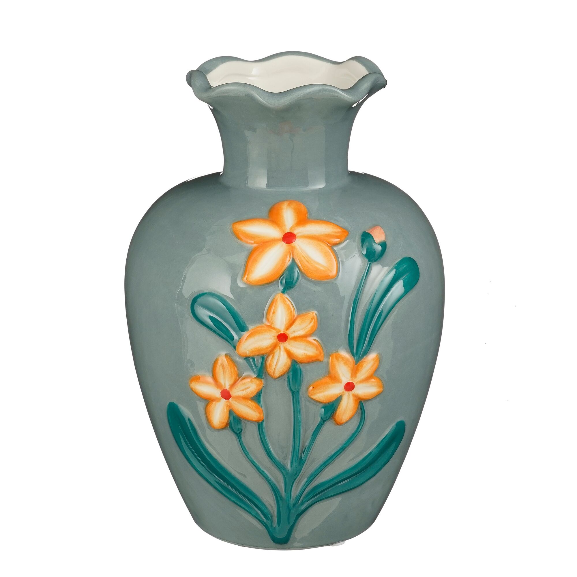 Vaas bloem blauw