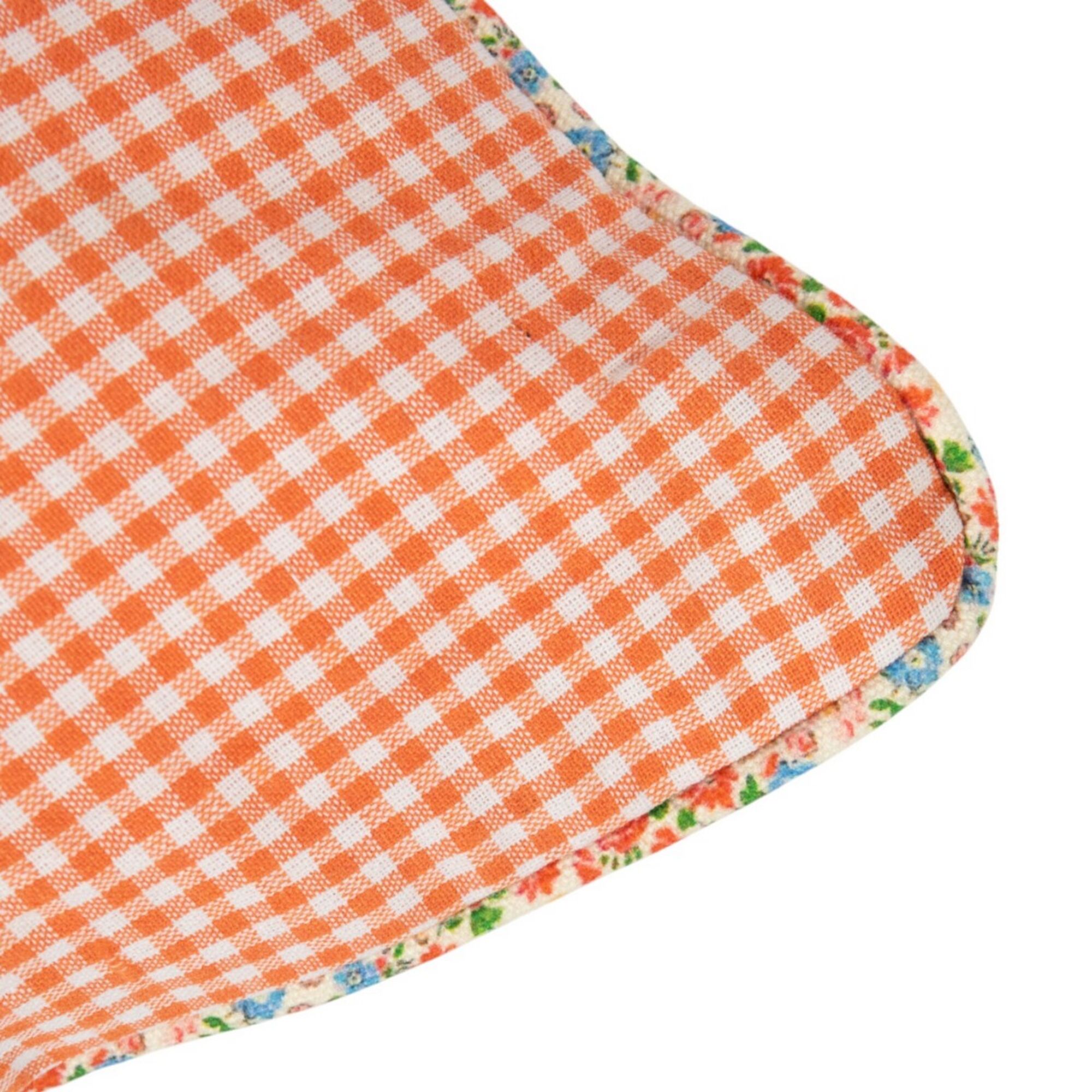 Kussen Artisan Gingham spring print oranje
