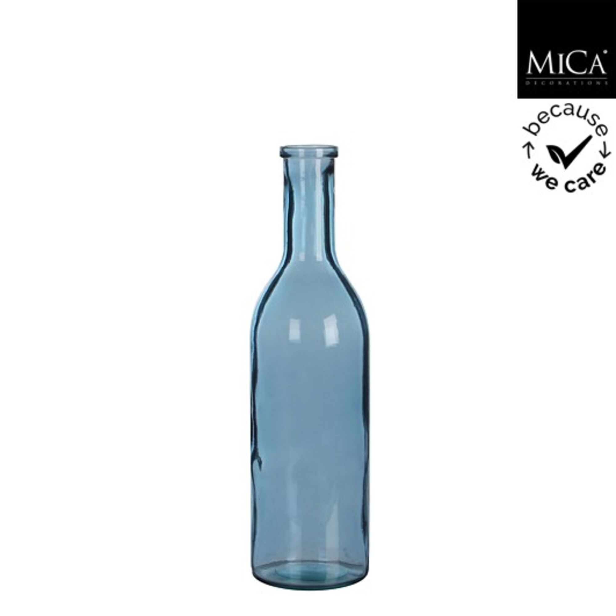 Rioja fles glas l.blauw