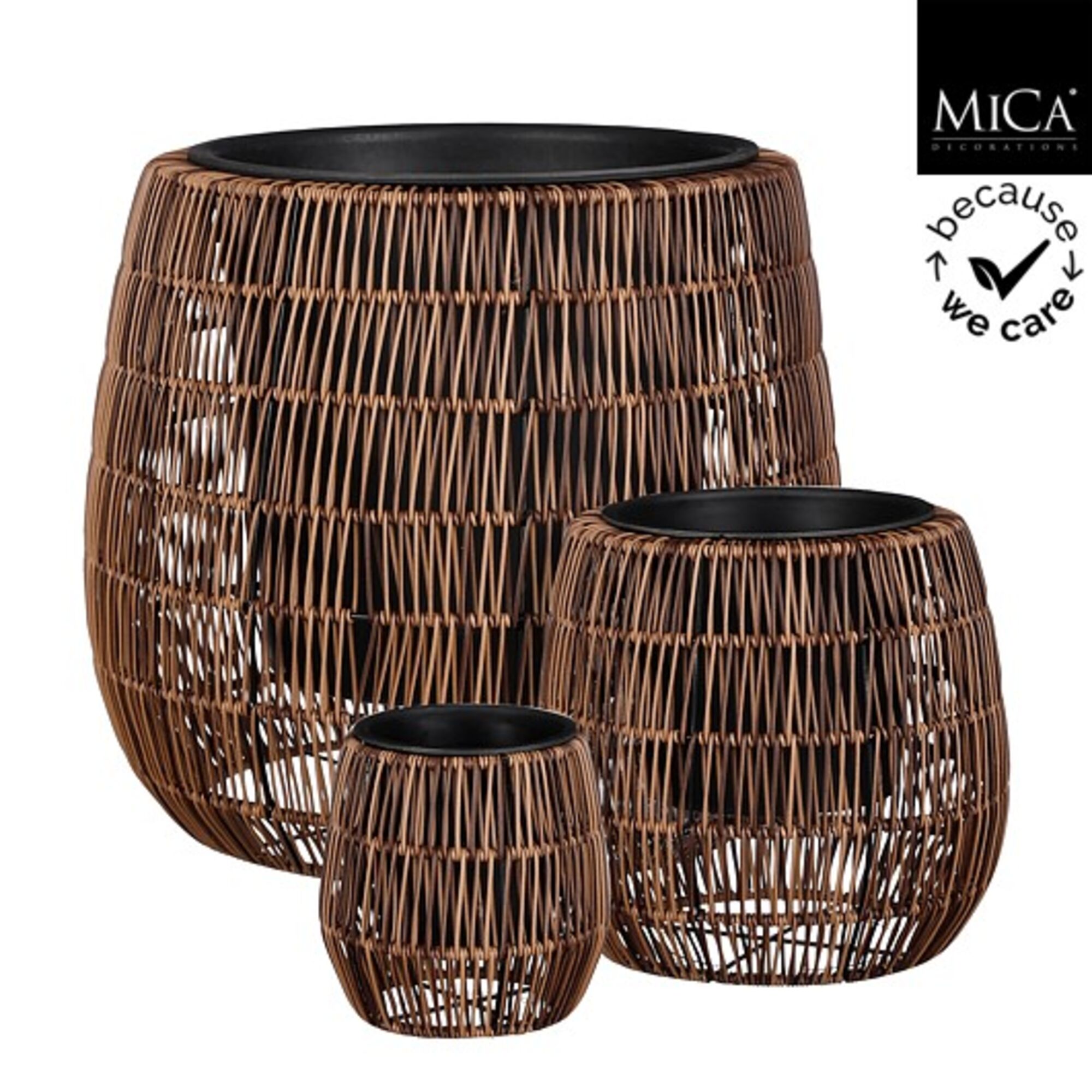 Pancho pot rond d.bruin set van 3