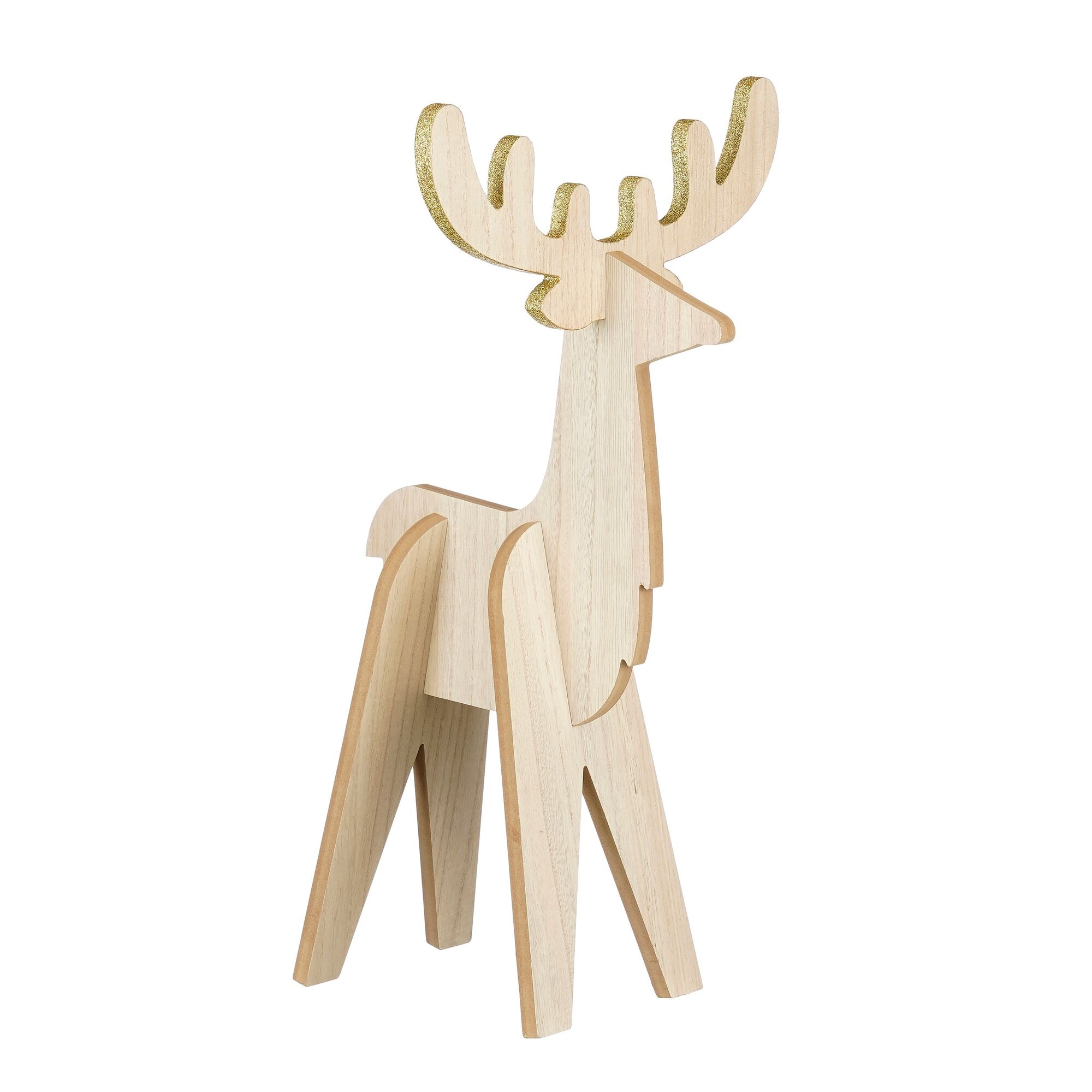 Decoratie hert bruin FSC 100%