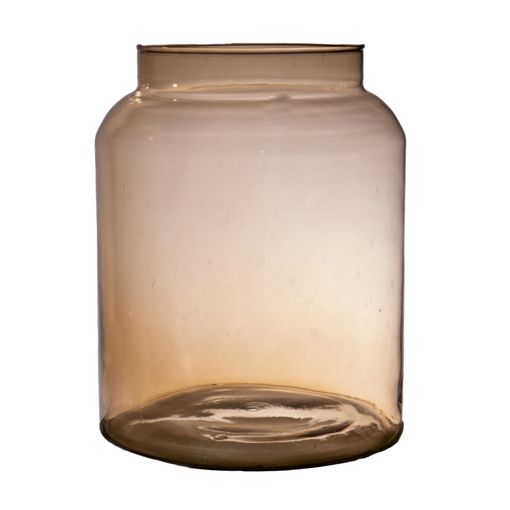 Shape mondgeblazen Recycled Flesvaas amber