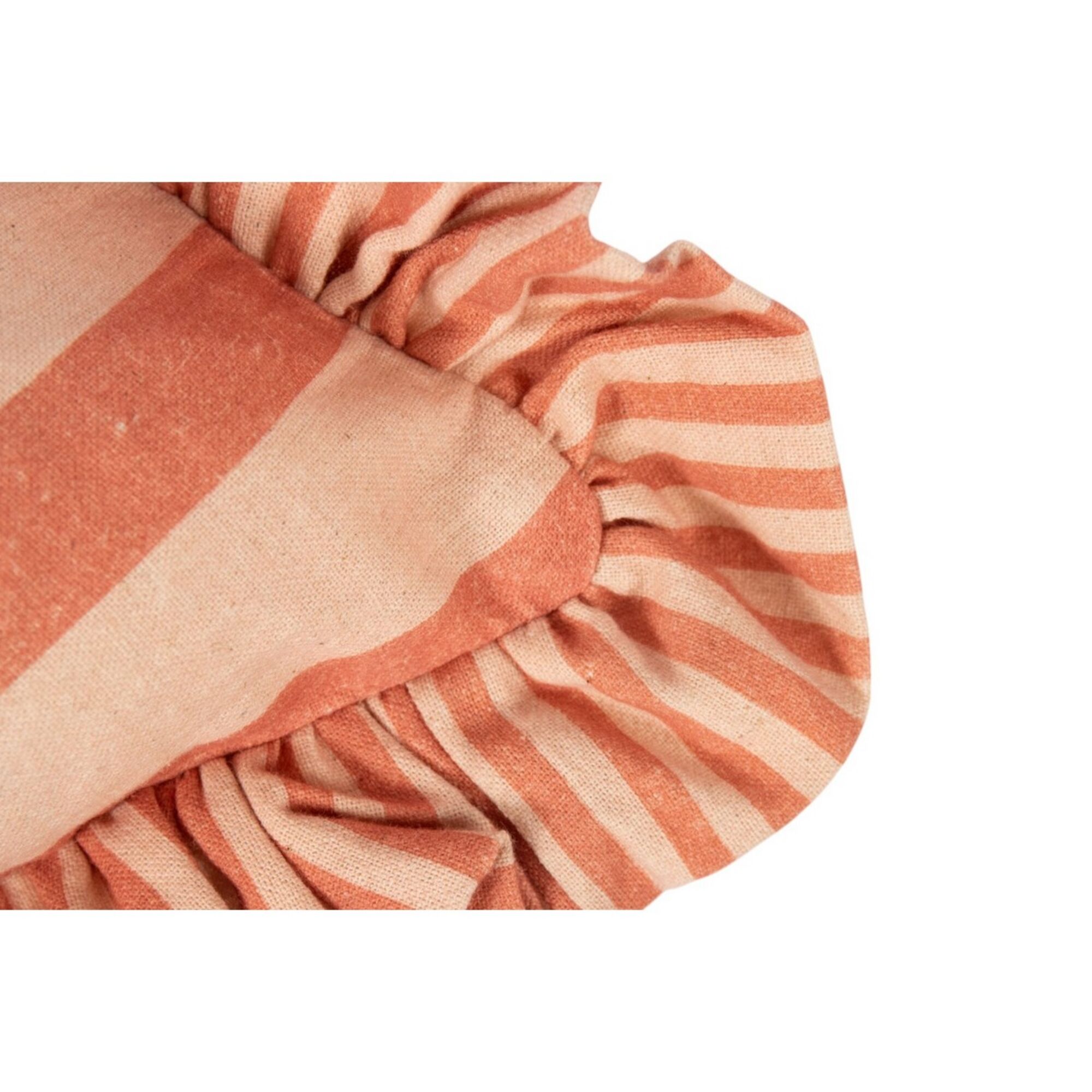 Kussen Artisan plooien strepen oranje