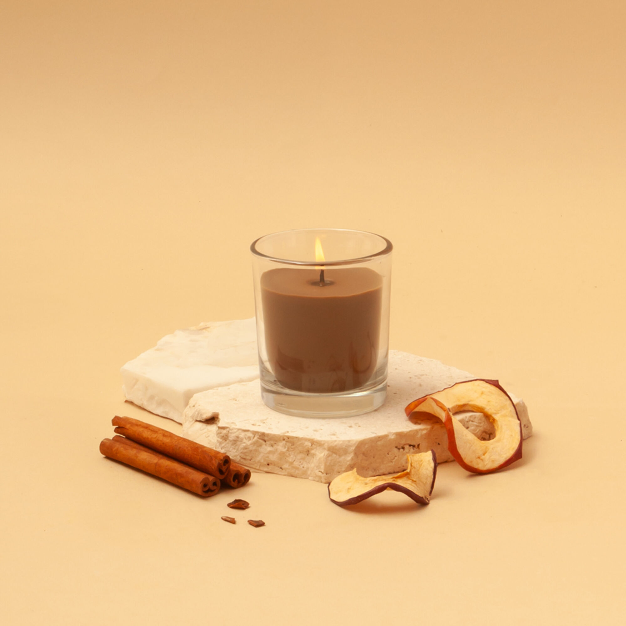 Geurkaars in transparant glas - Warm Wonder