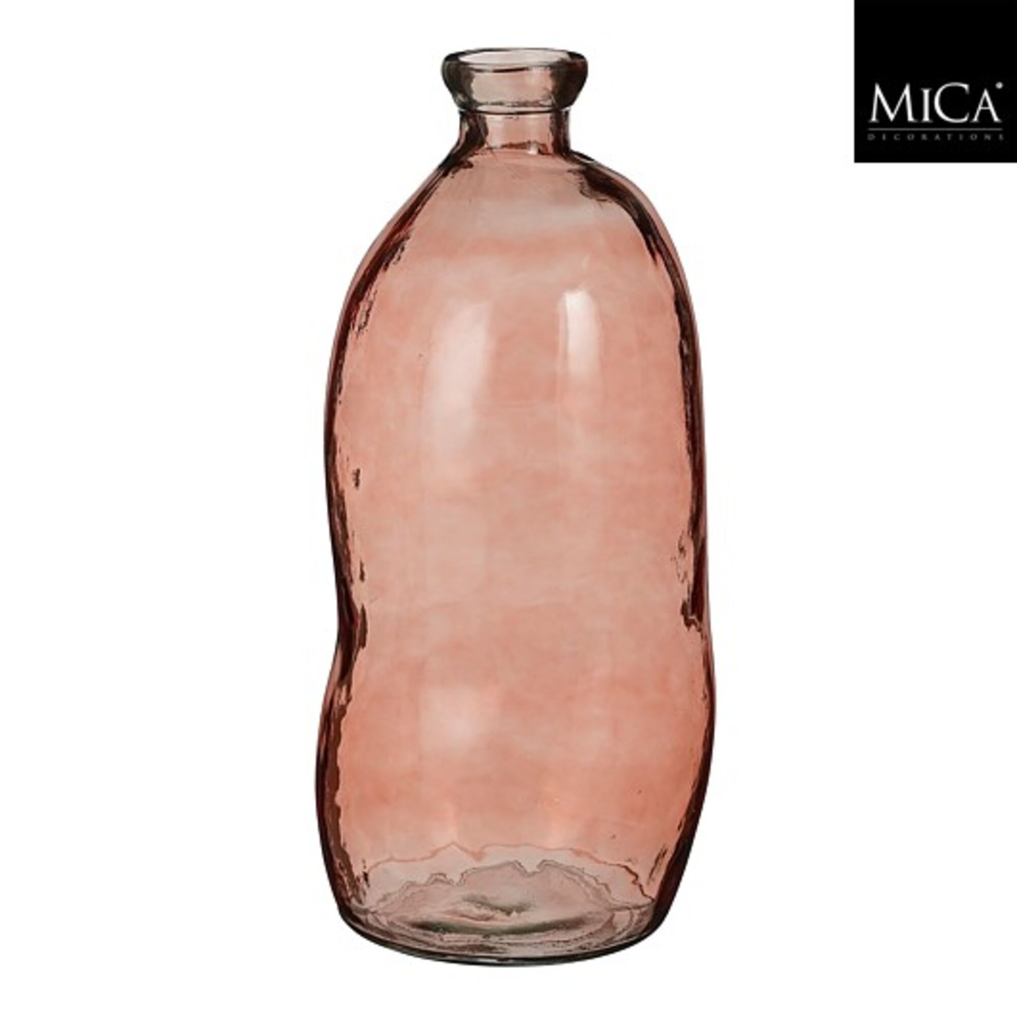 Pinto vaas recycled glas bruin