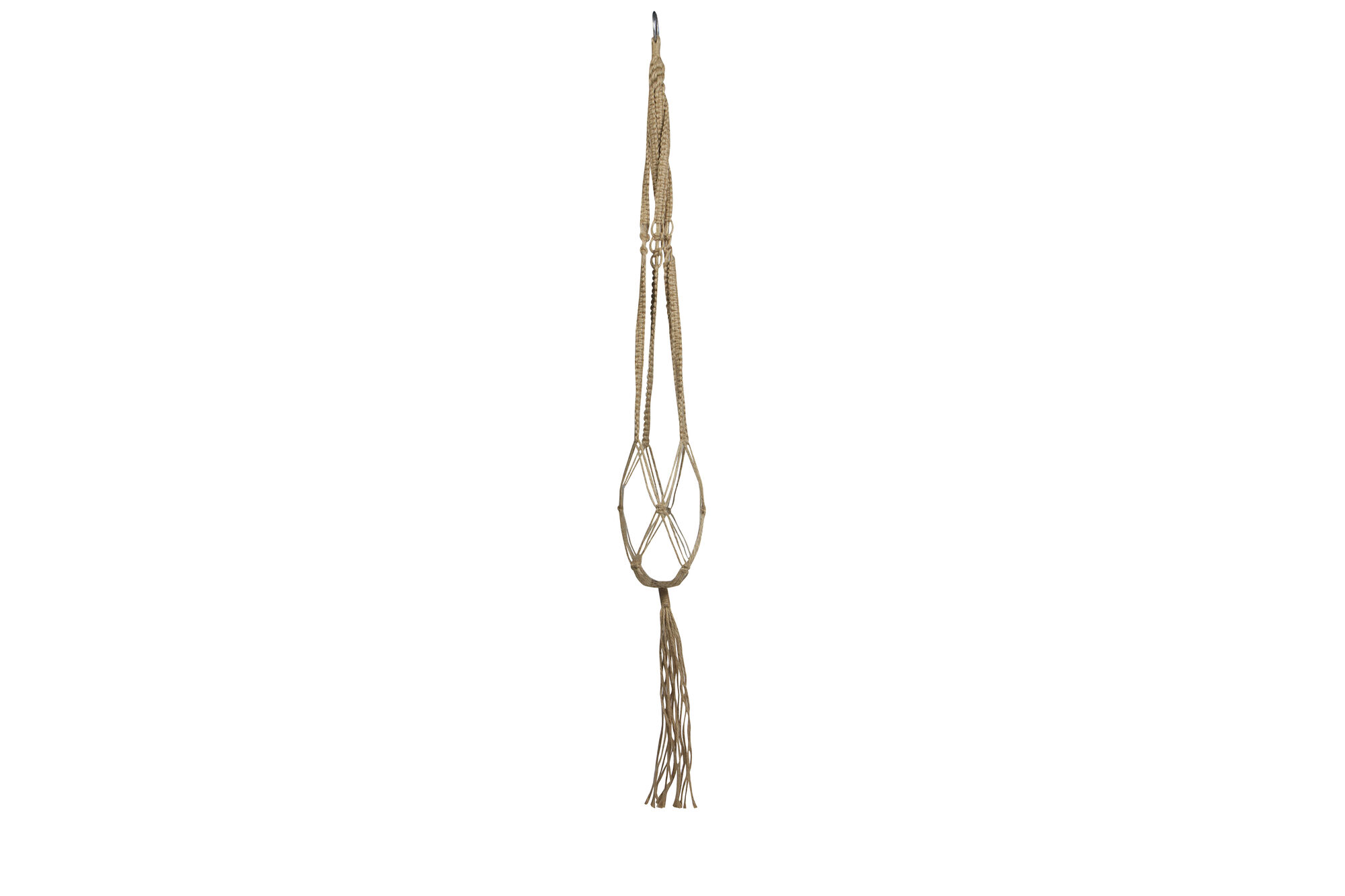 Bloempothanger Macrame bruin
