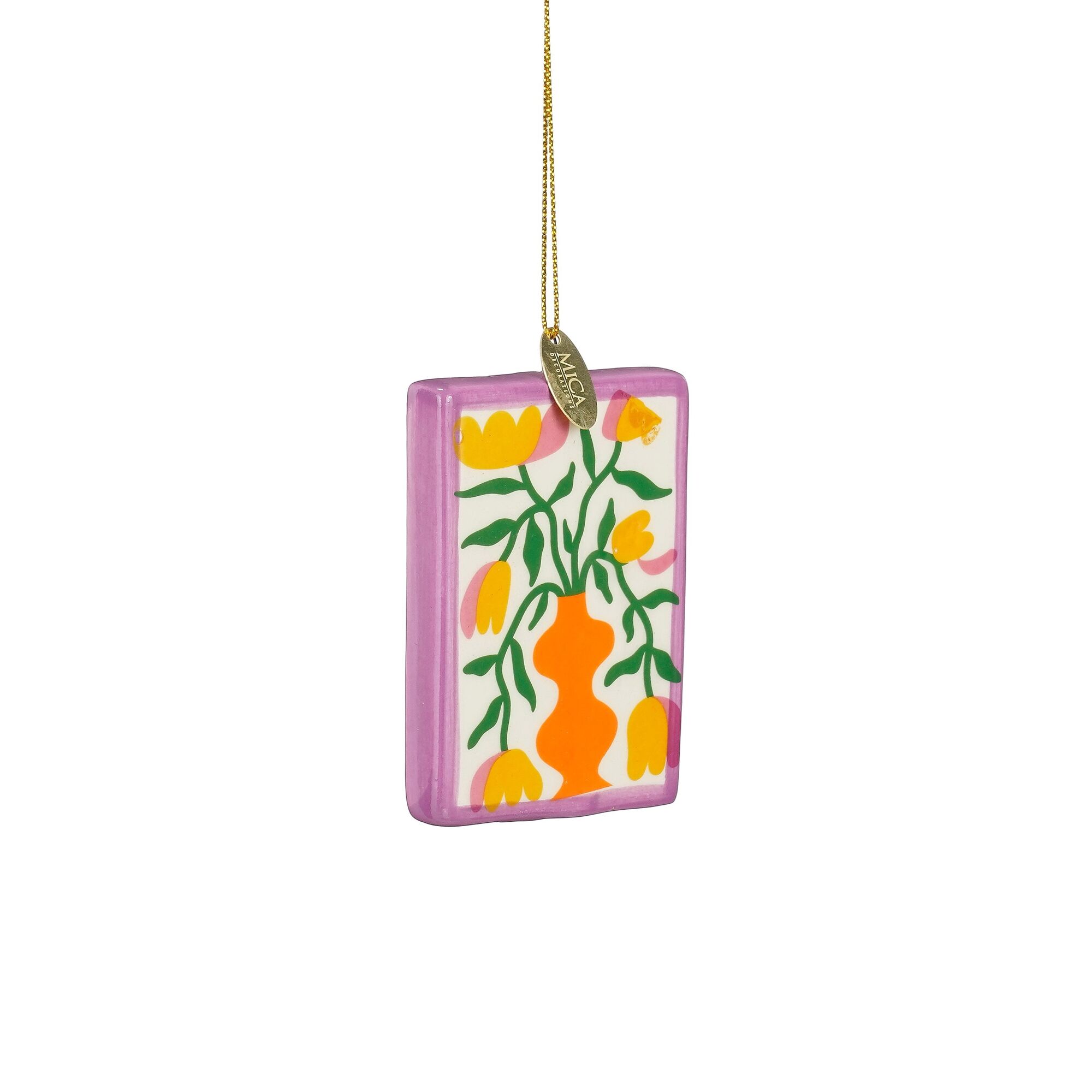 Ornament schilderij oranje